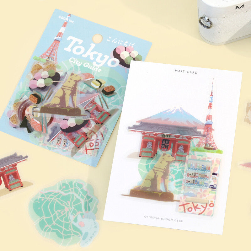 City Walk Tokyo Stickers - Clear Seal BGM