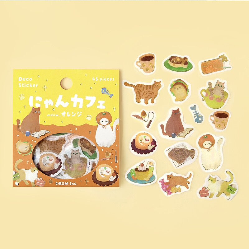 Stickers Flocons Café Chat IPPAI