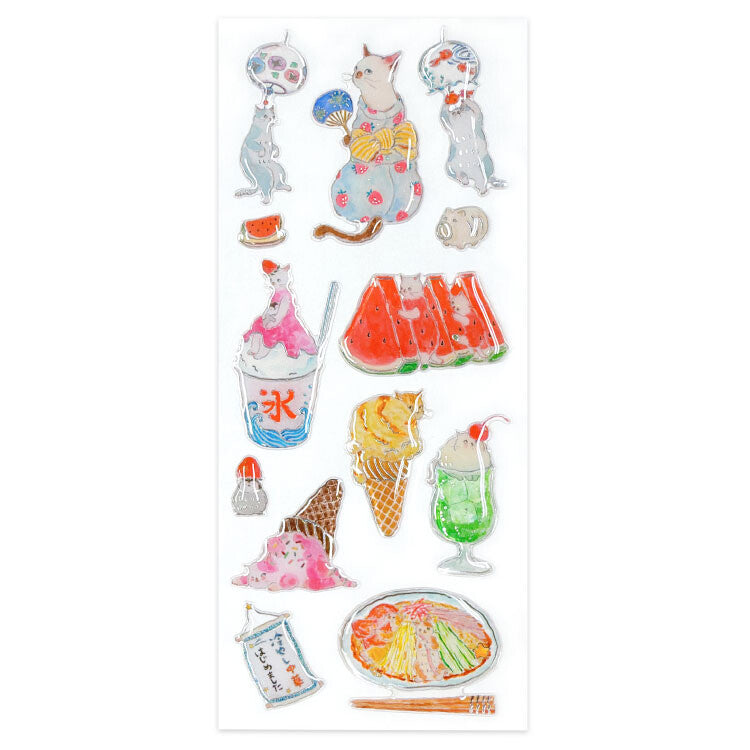 Tokoro Tamugi Food Cat Stickers