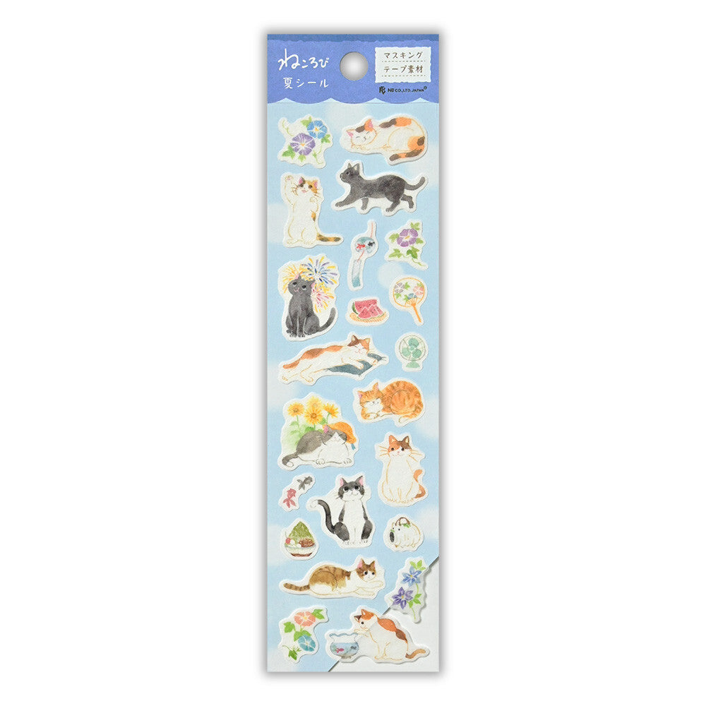 Summer Cats Stickers