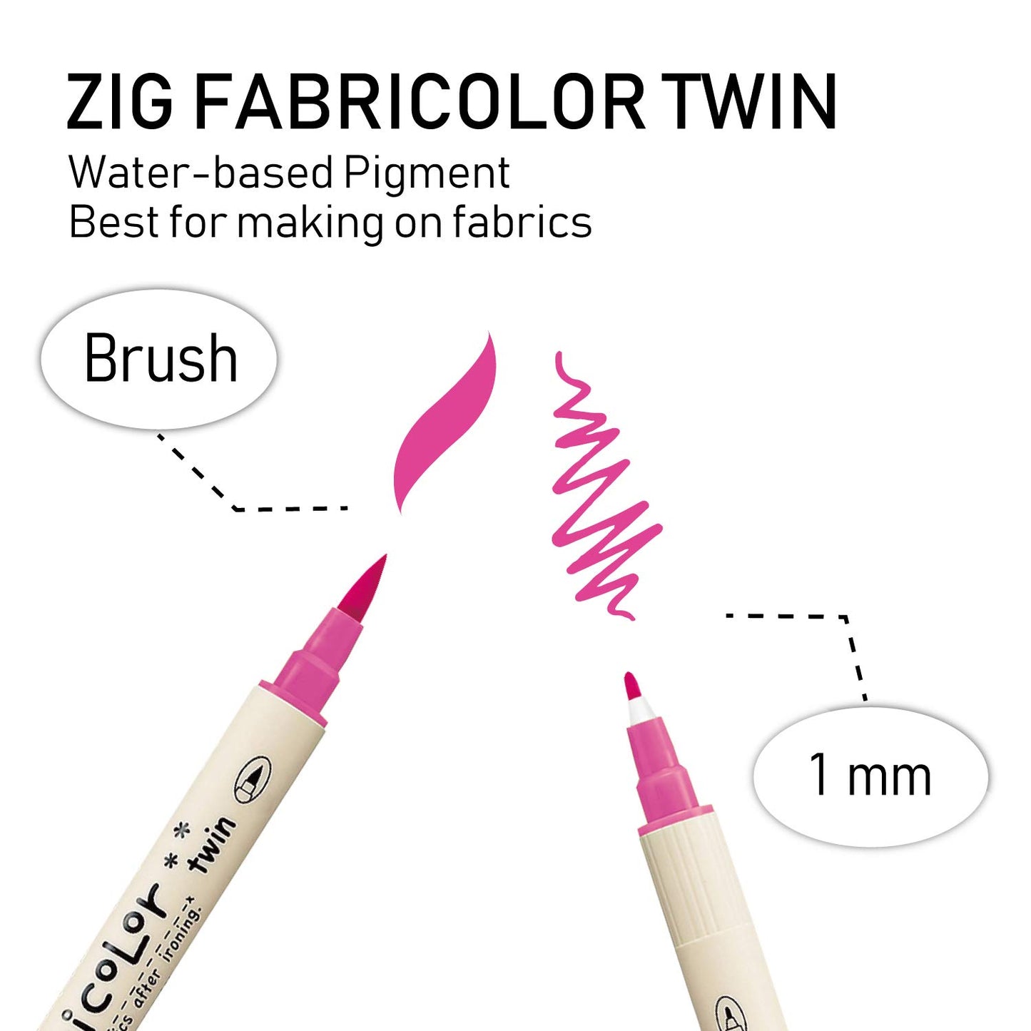 Lot de 6 Marqueurs à Double Pointe Pastel ZIG Fabricolor