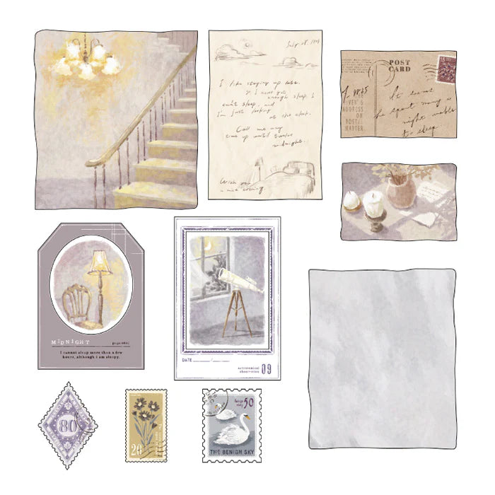 Landscape Stickers Flakes La Nuit Tombée