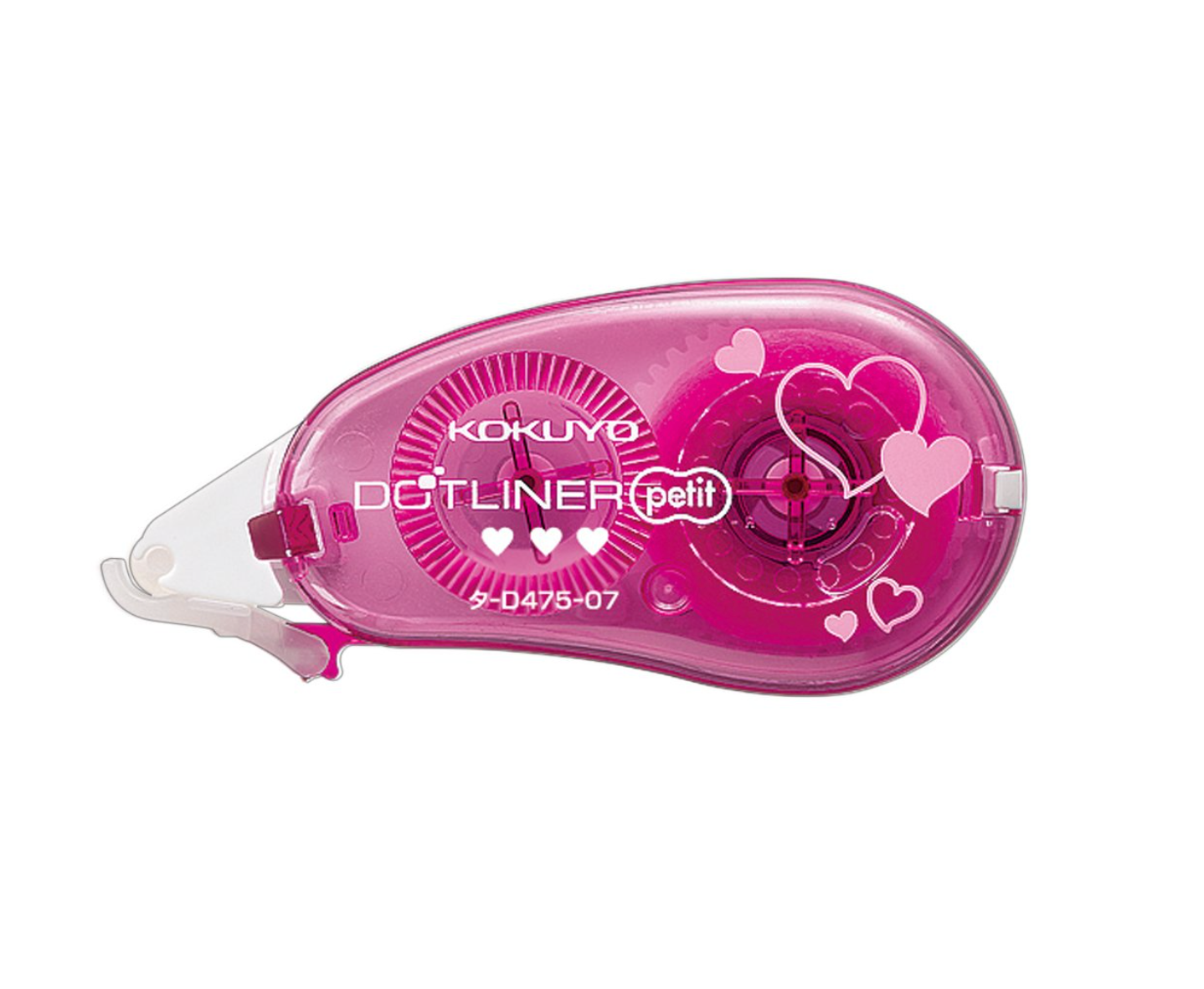 KOKUYO DotLiner Compact Pink Glue Tape – Precise and Refillable Adhesive Tape