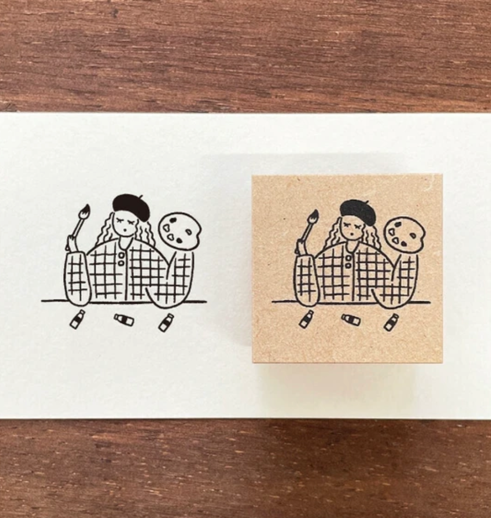 Tampon Peinture Maru Chan Stamp Marche