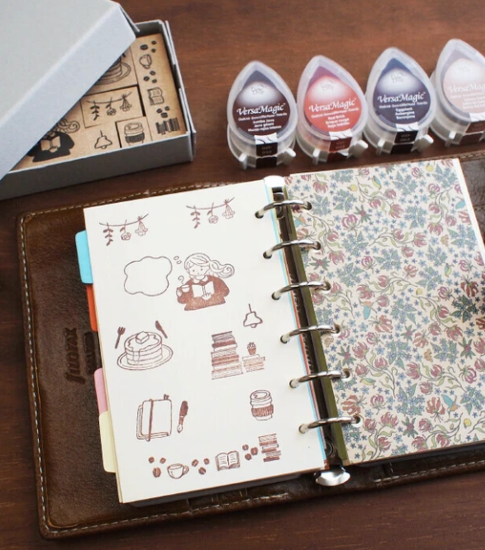 Coffret Tampons Book Café Sonomi Kikei (8 tampons)