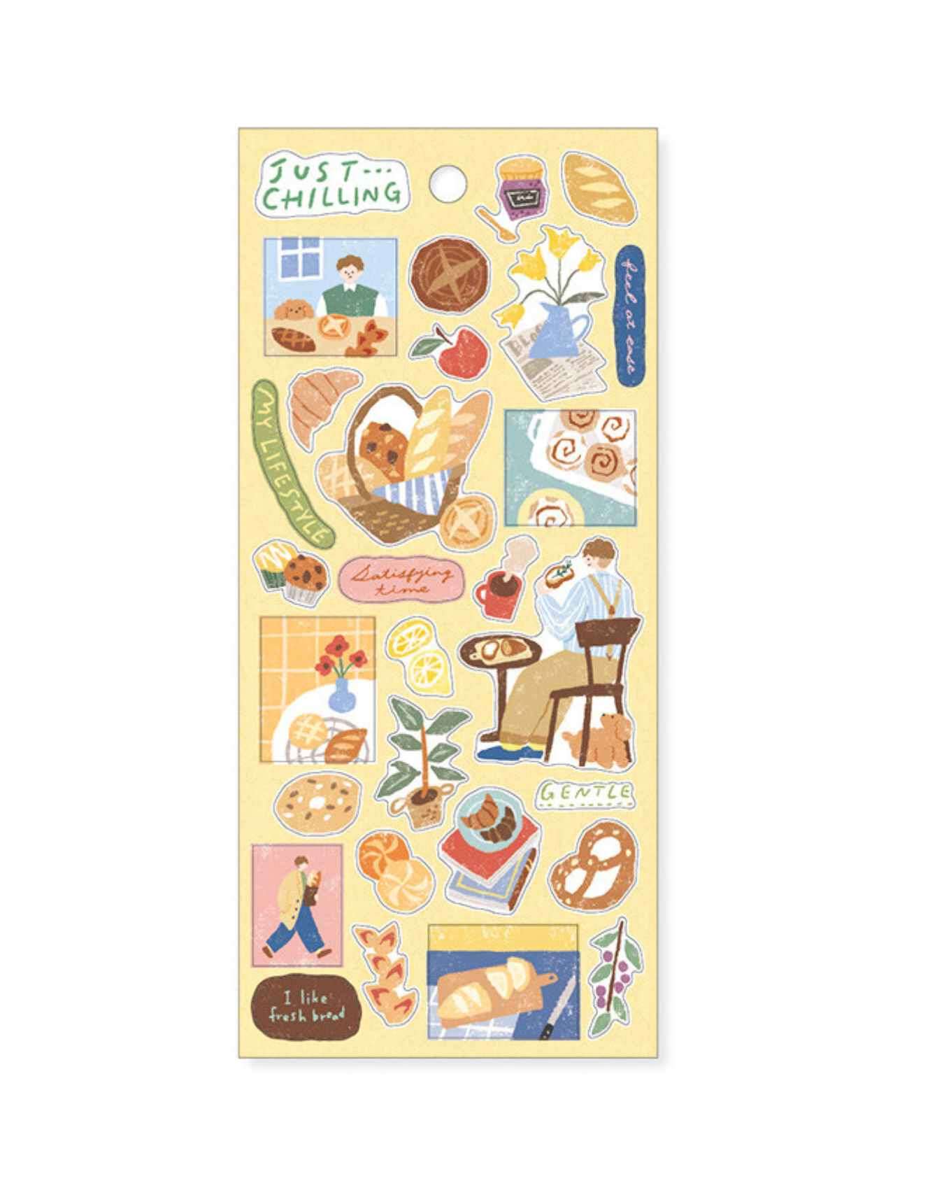 Stickers Just Chilling Bread Pantabe Mindwave