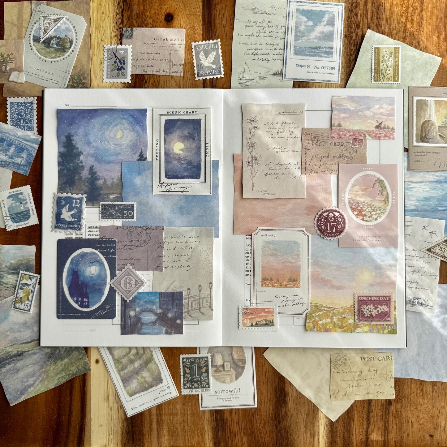 Landscape Stickers Flakes Nature