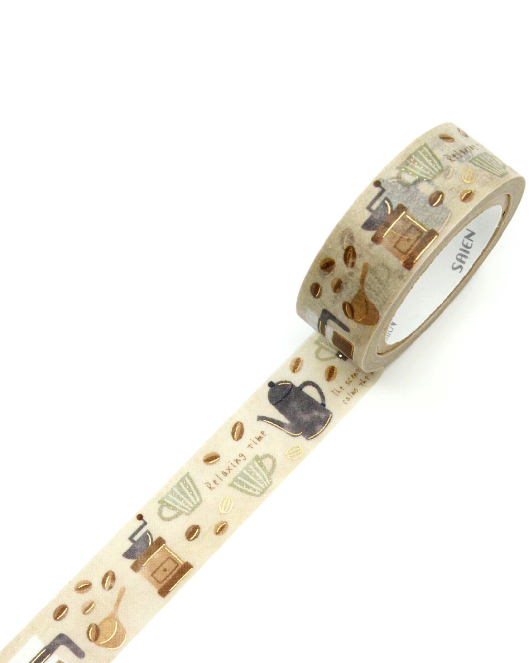 Masking tape Coffe Time Gold Foil- Kamiso