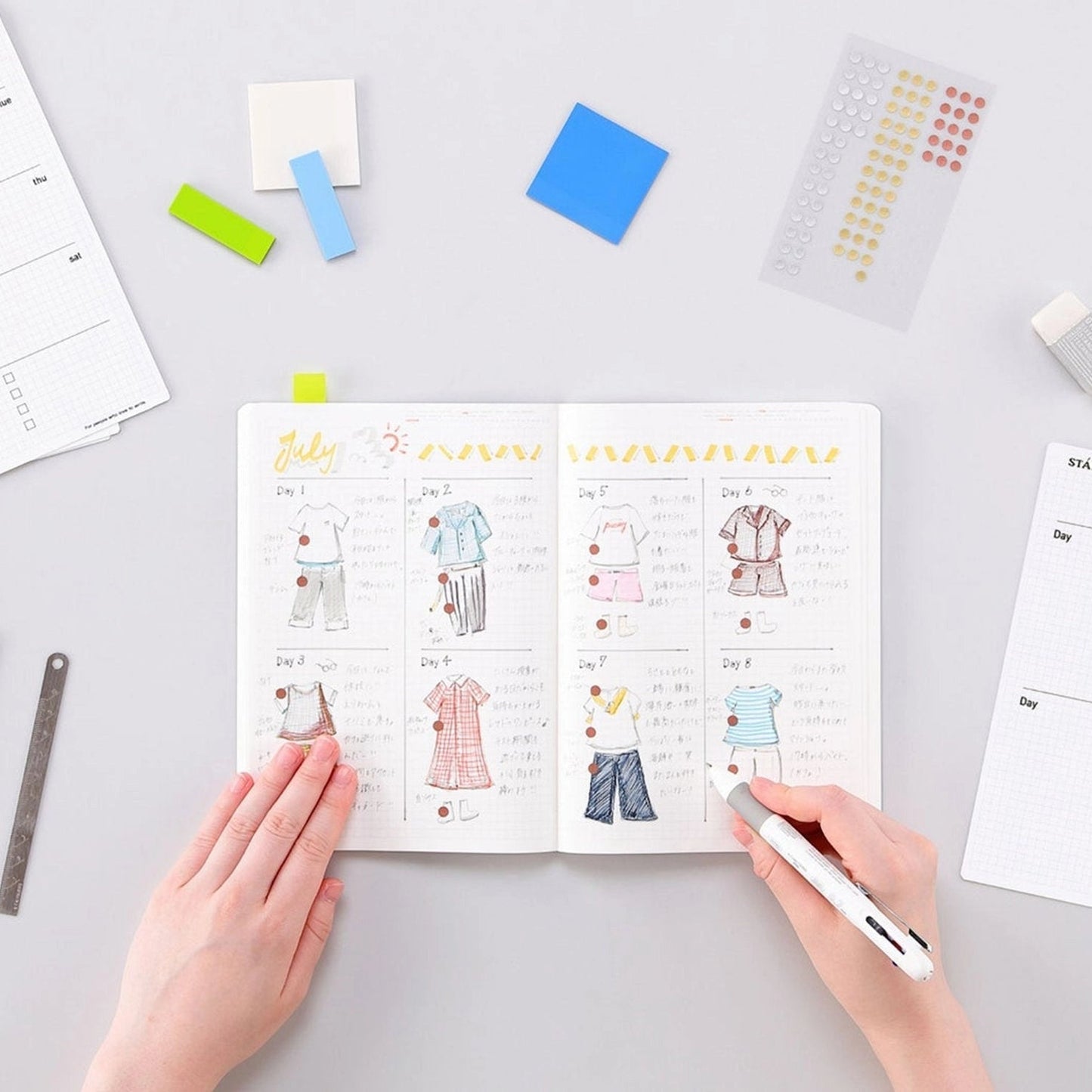 1/2 Year Notebook – A5 – Dotted – Blue – Stalogy
