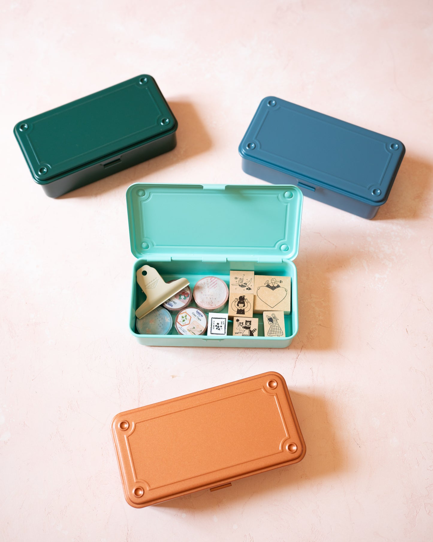 Tool Box T190 Turquoise Toyo Steel Boîte de rangement