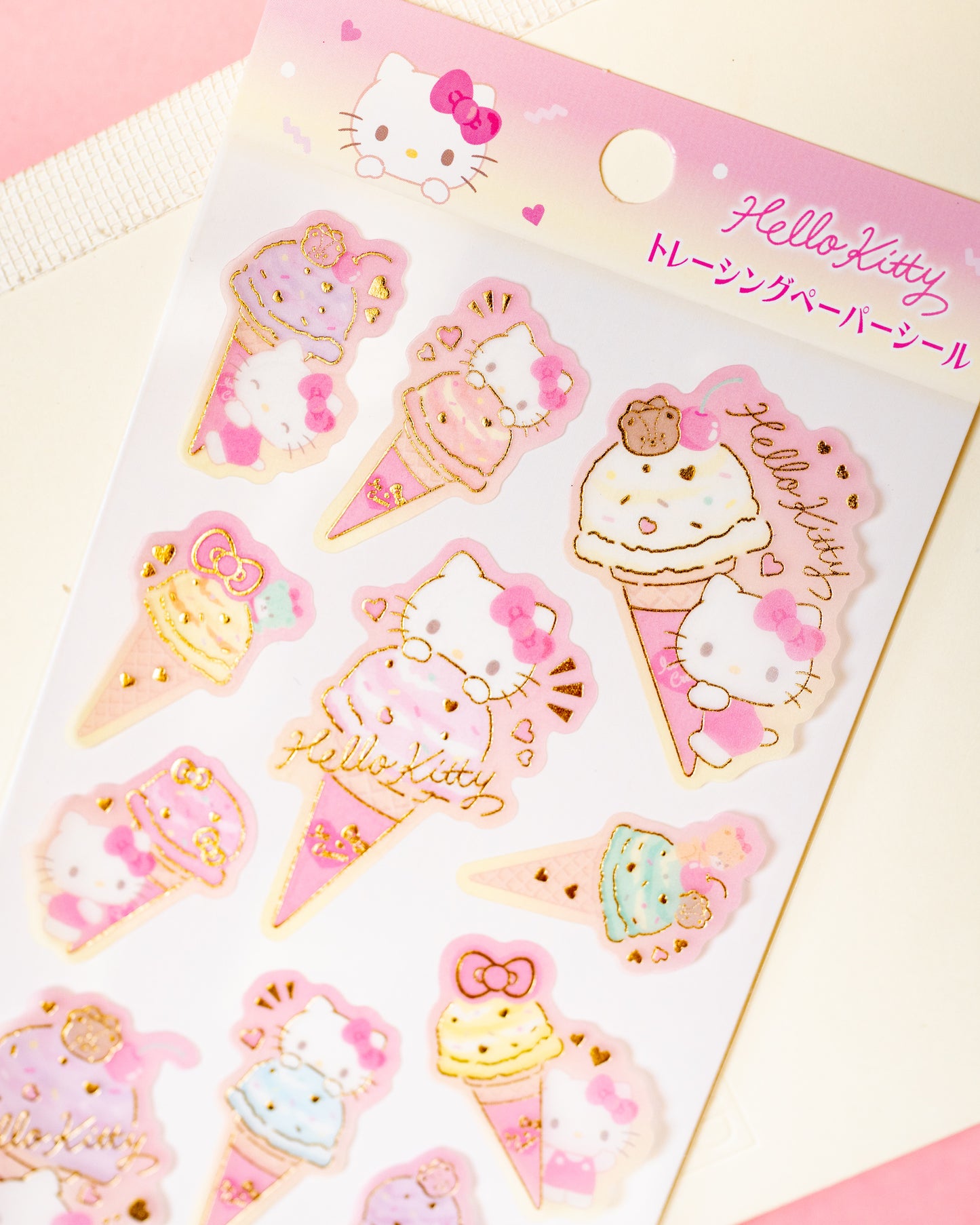 Hello Kitty Ice Cream Party Stickers