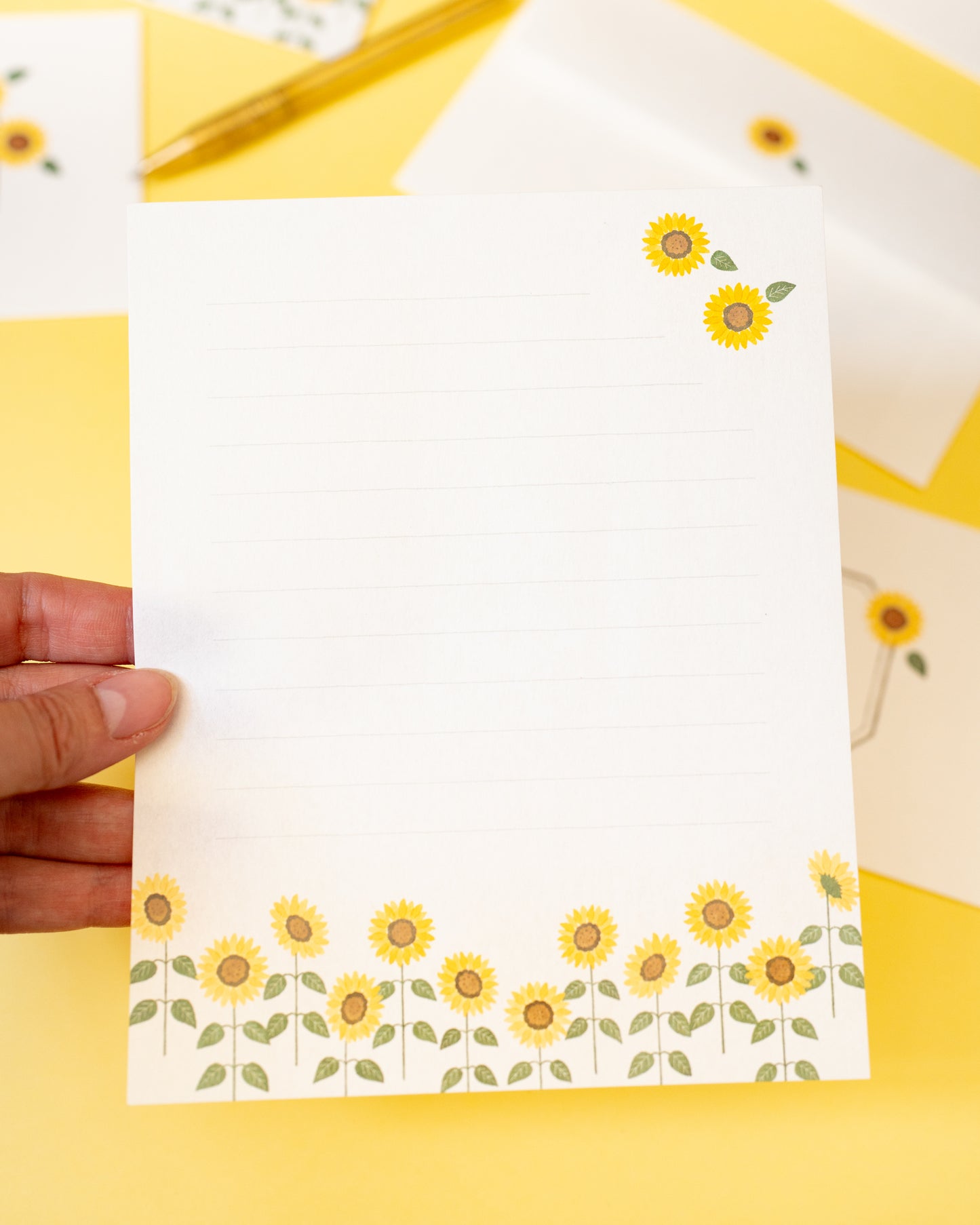 Set de Papier à Lettre Tournesols