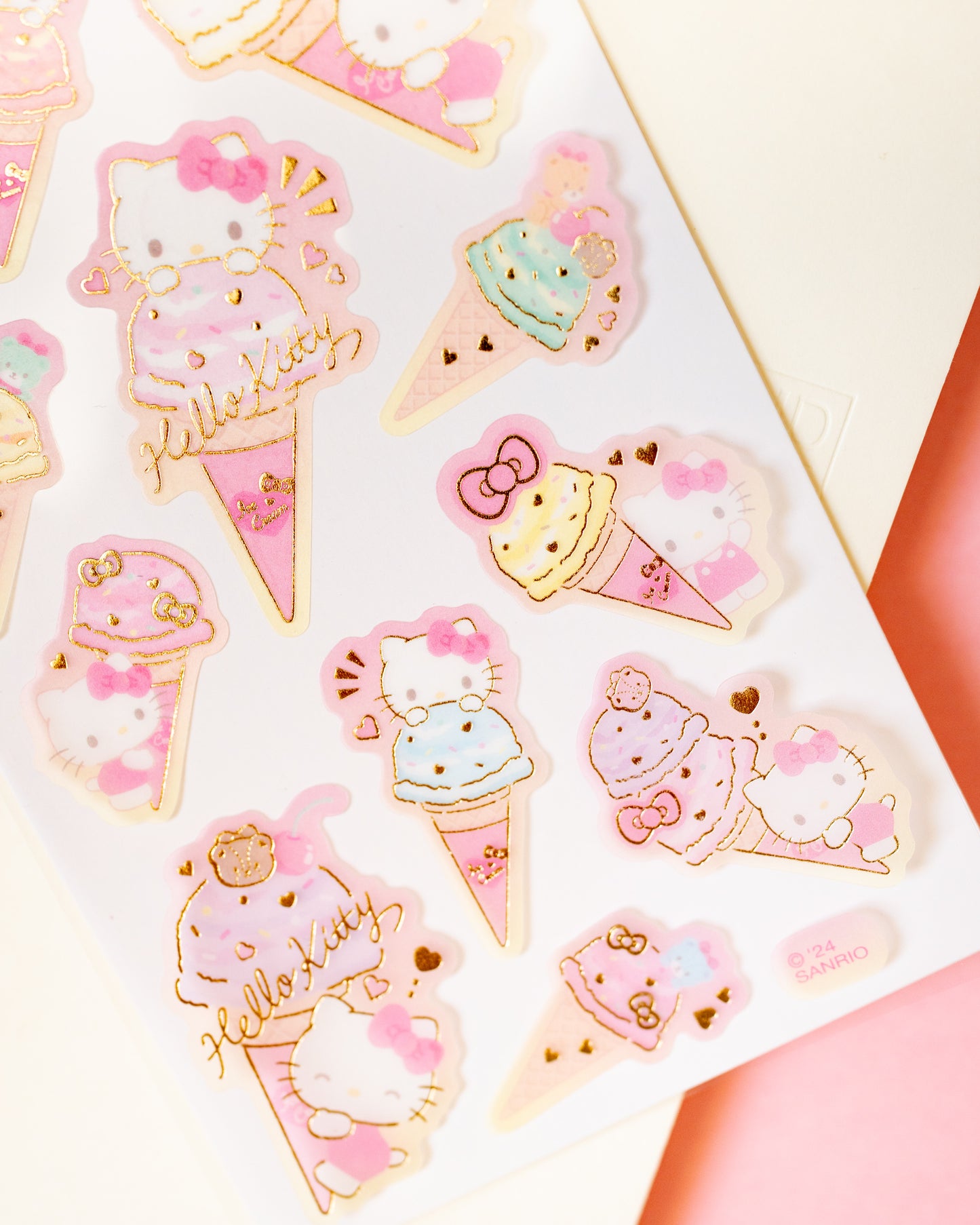 Hello Kitty Ice Cream Party Stickers