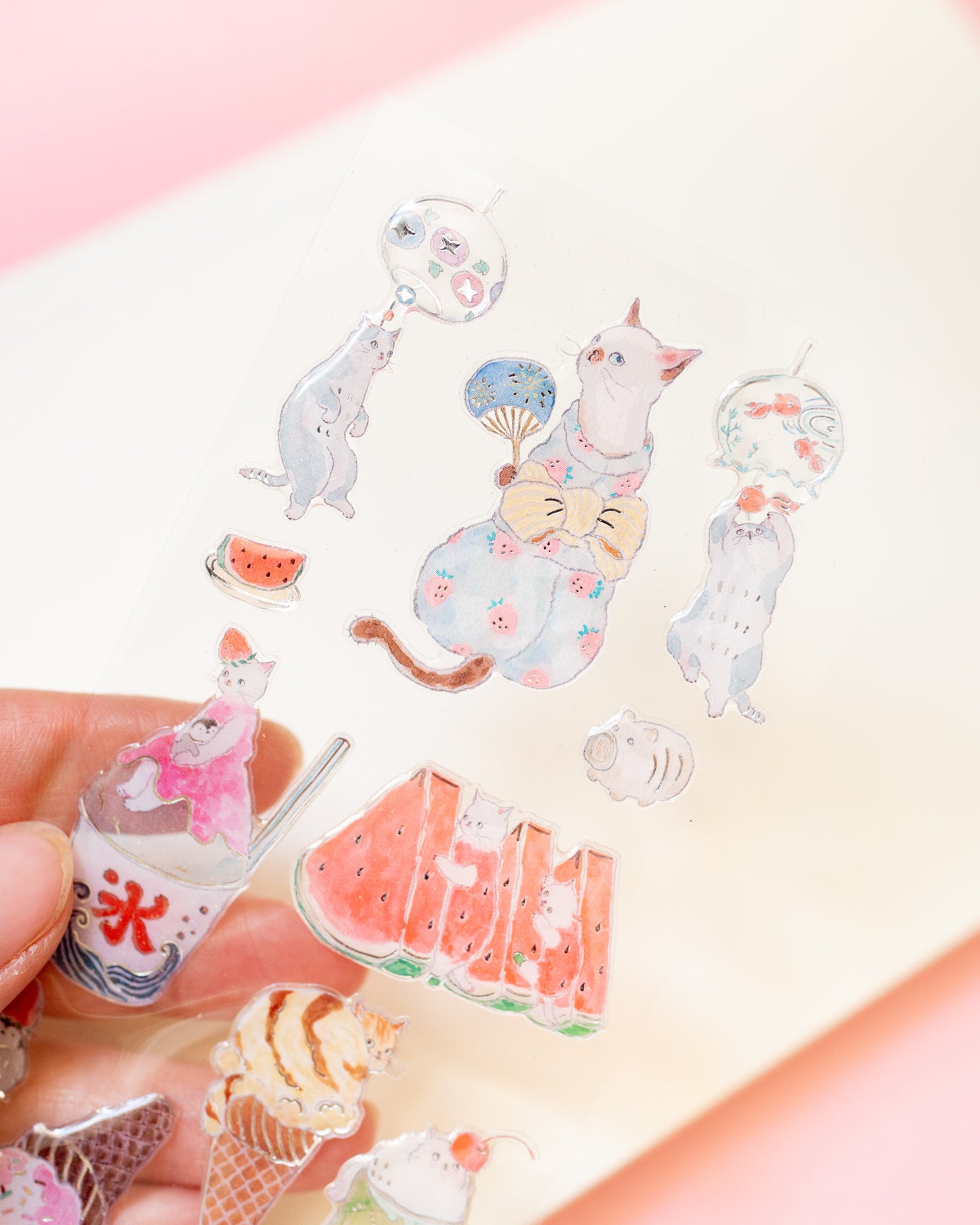 Tokoro Tamugi Food Cat Stickers