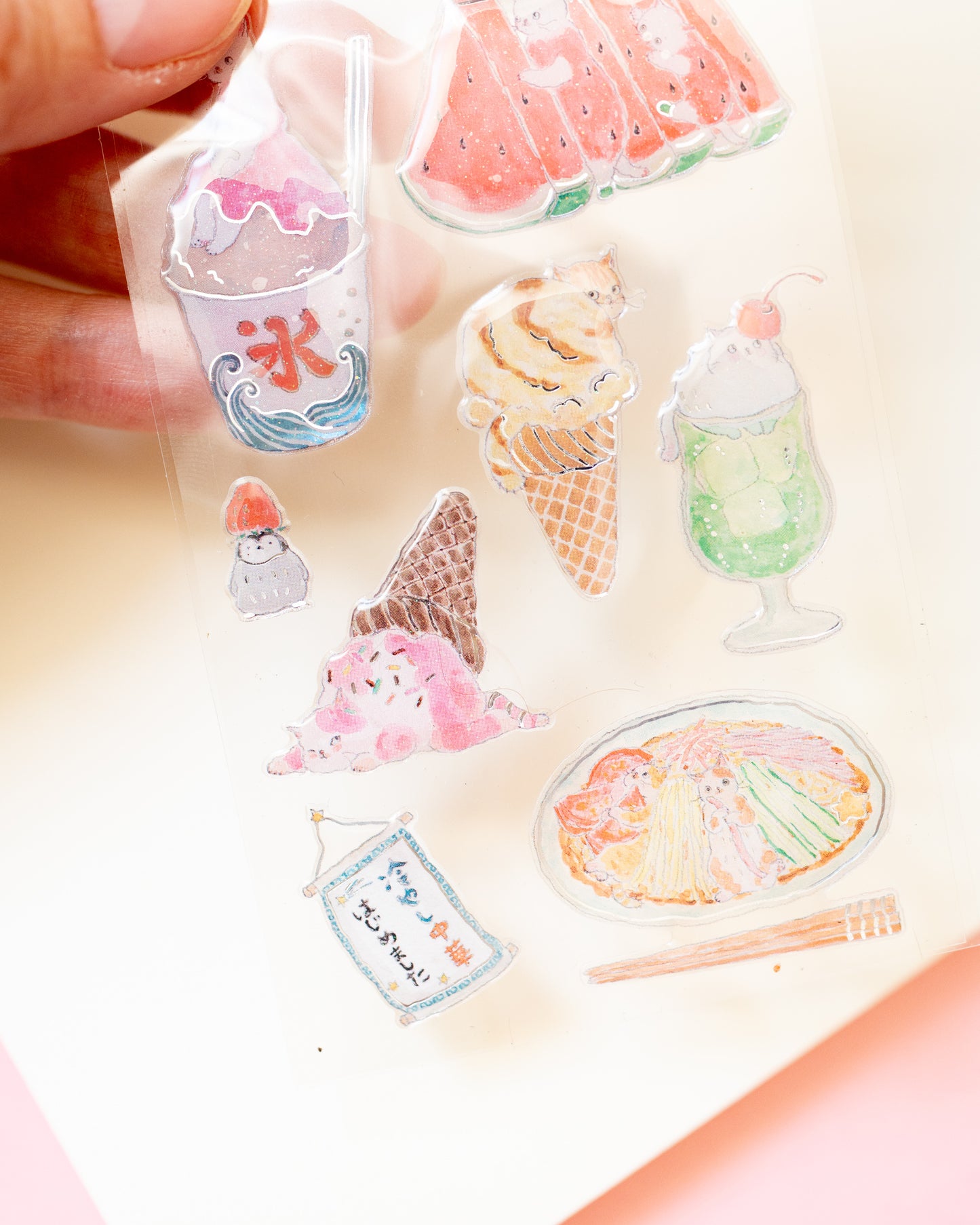 Tokoro Tamugi Food Cat Stickers