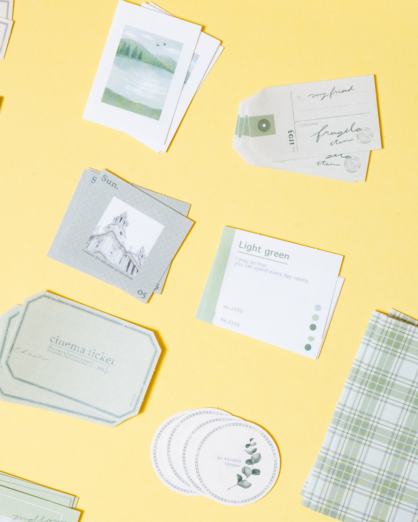 Stickers Paper Bundle Green Mindwave