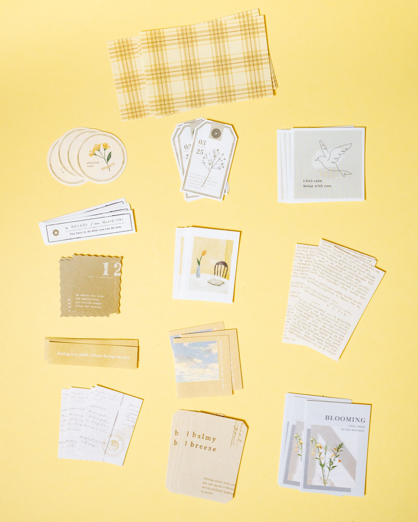 Stickers Paper Bundle Yellow Mindwave