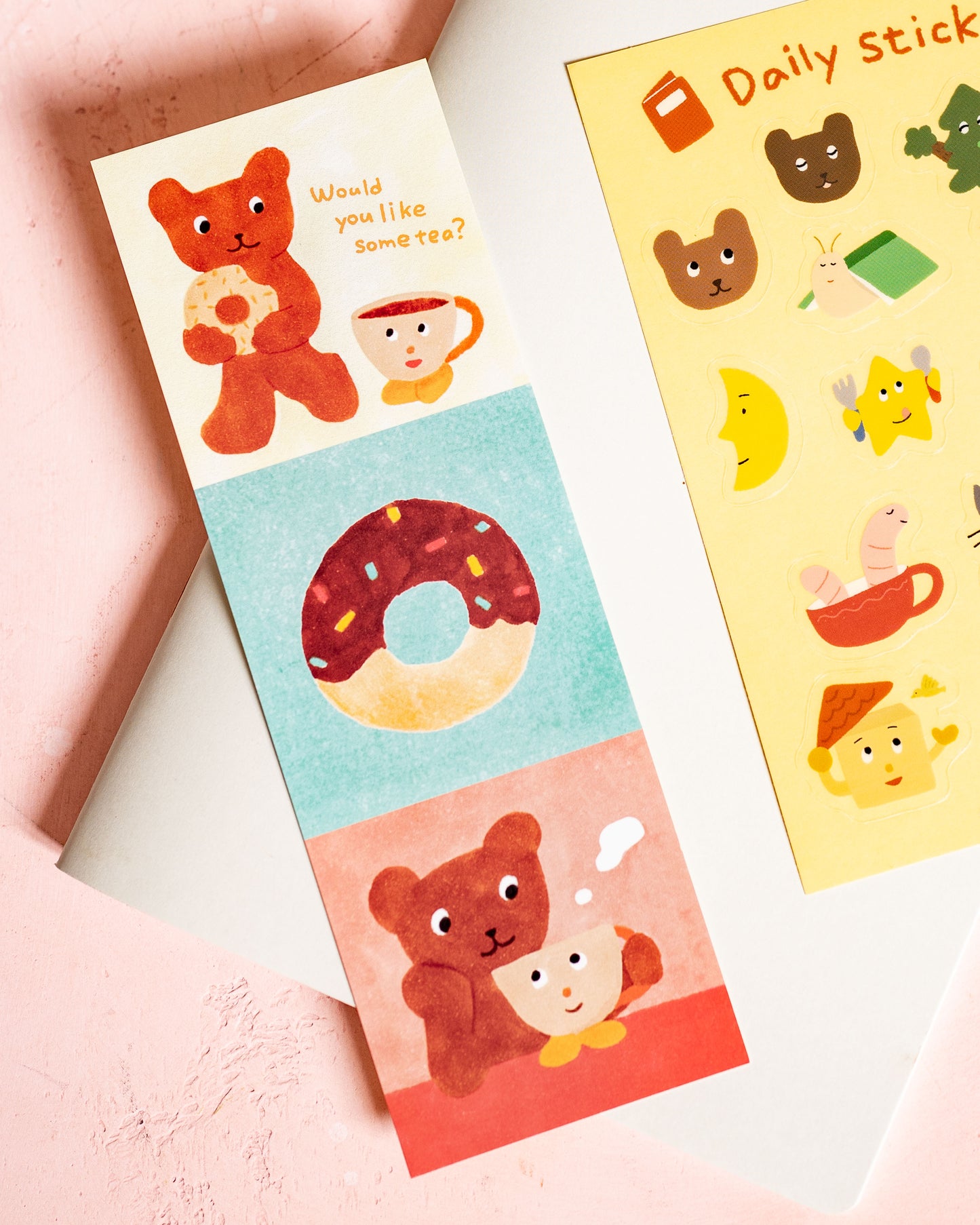 Grande Carte Illustrée Thé et donut – Totsuka Misako (3 parties)
