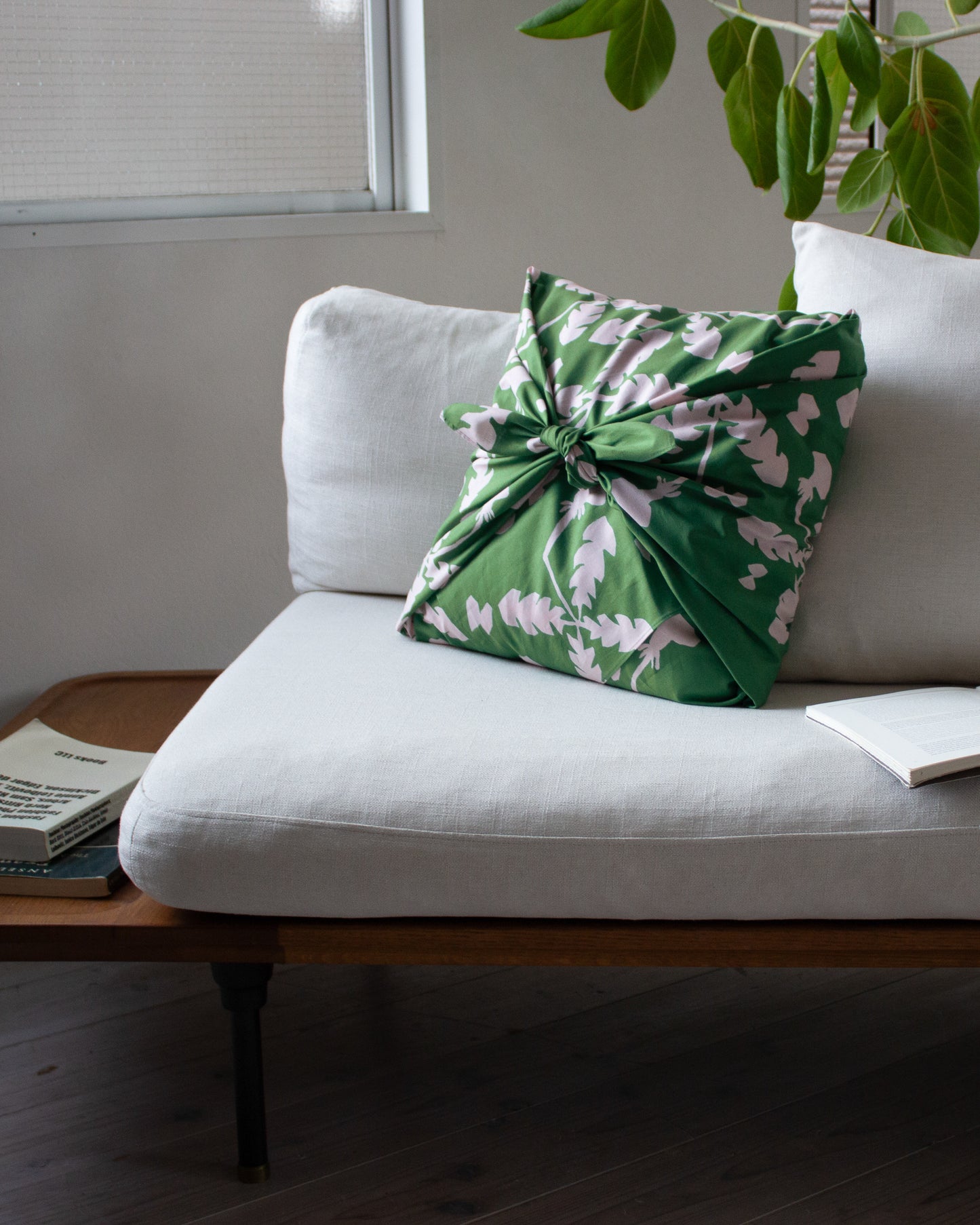 Furoshiki Minä Perhonen Pissenlits en coton bio 100 cm