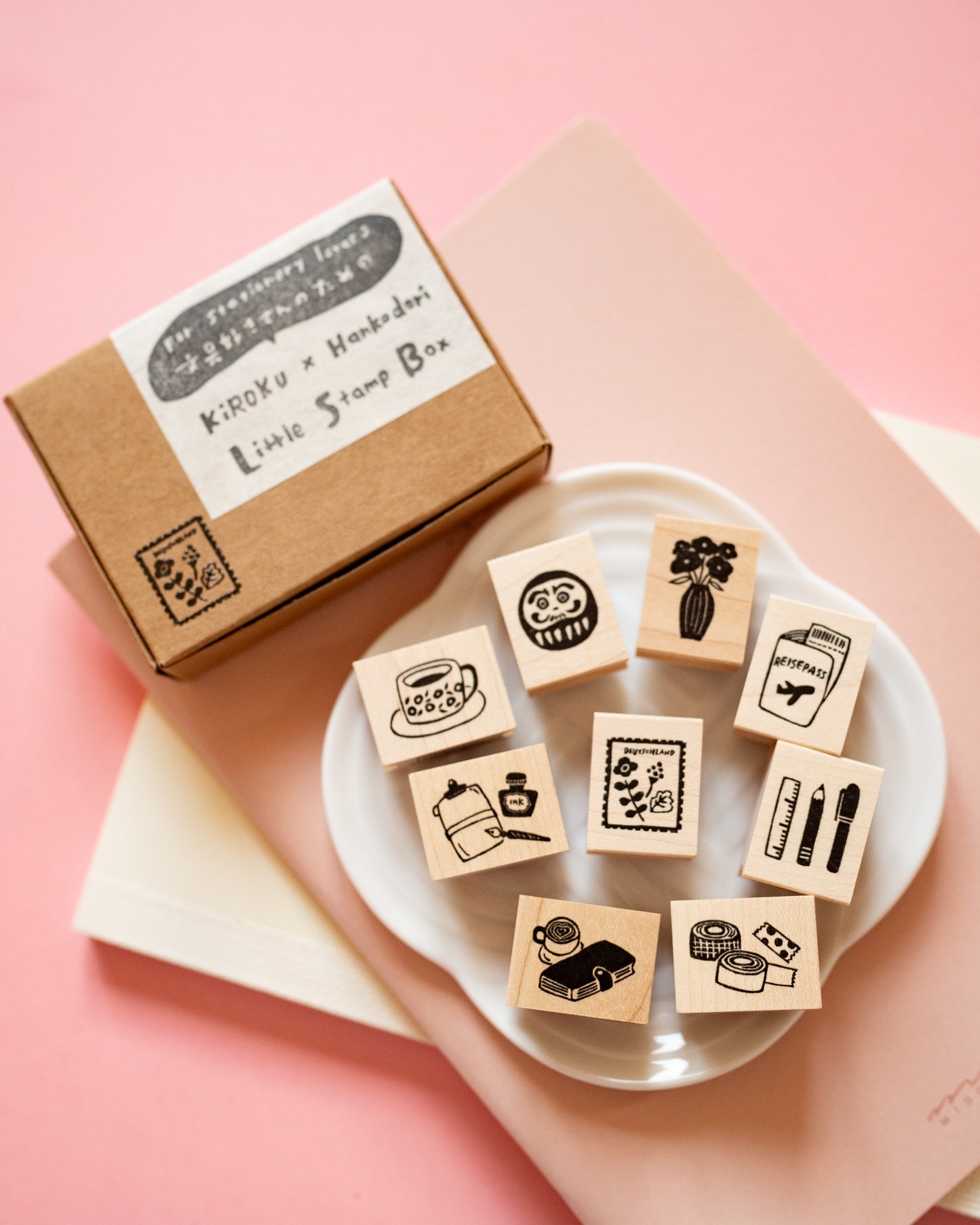 Boîte de 9 tampons Kiroku x Hankodori