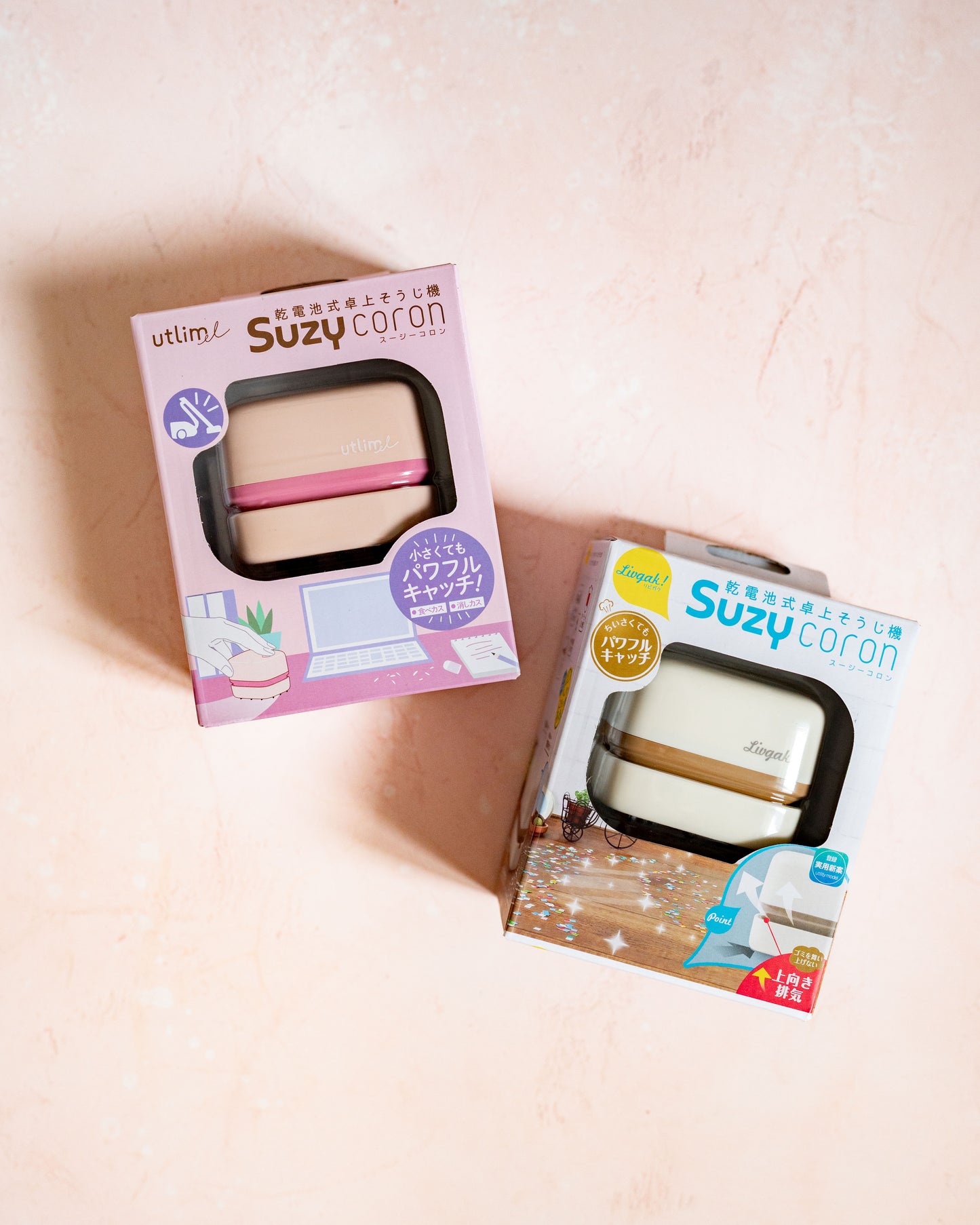 Suzy Sonic Ivory Mini Desktop Vacuum Cleaner