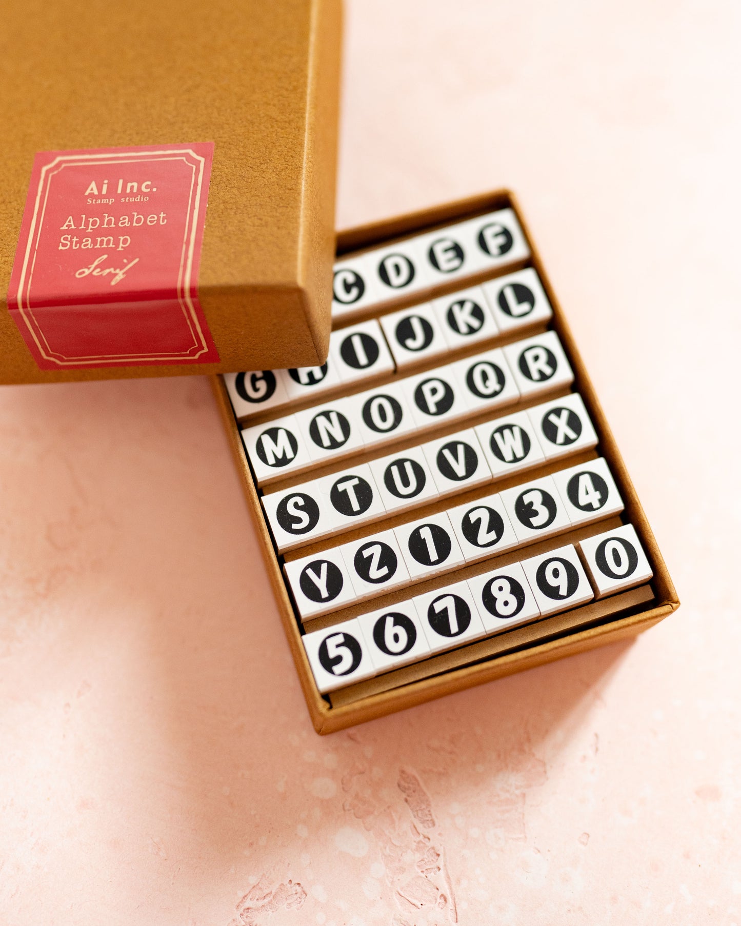 Set de tampons Alphabet Majuscules et Chiffres