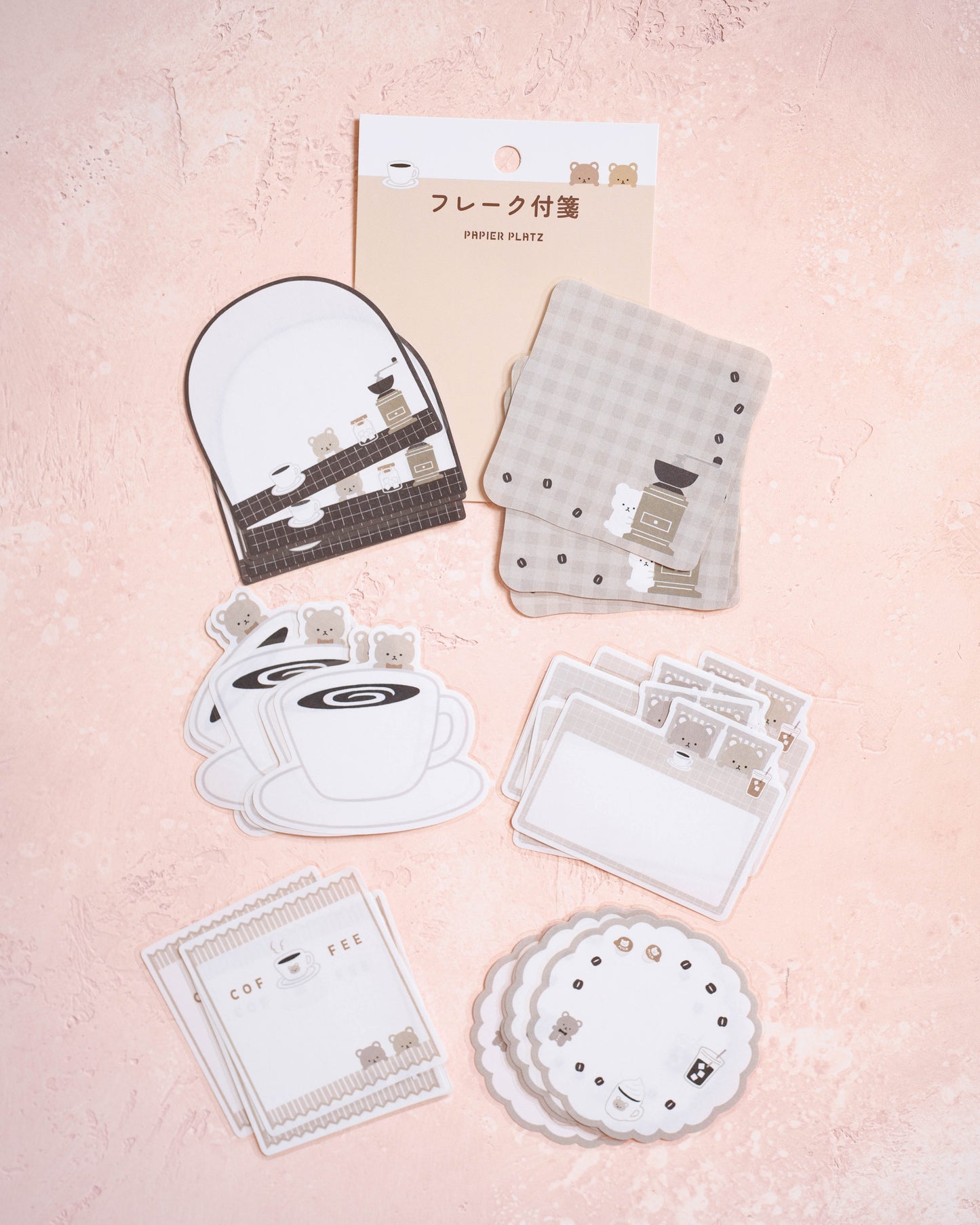Paper Platz Coffee Bear Flakes Sticky Notes