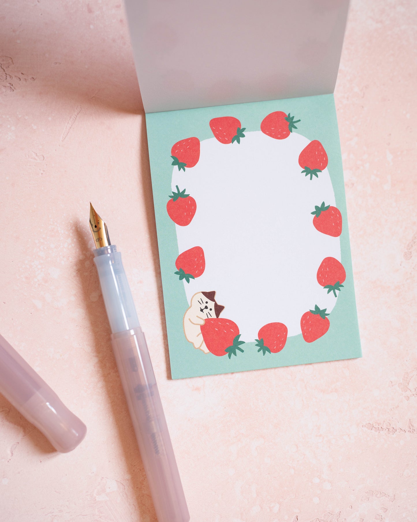Cats, Pastries, Strawberries Notepad