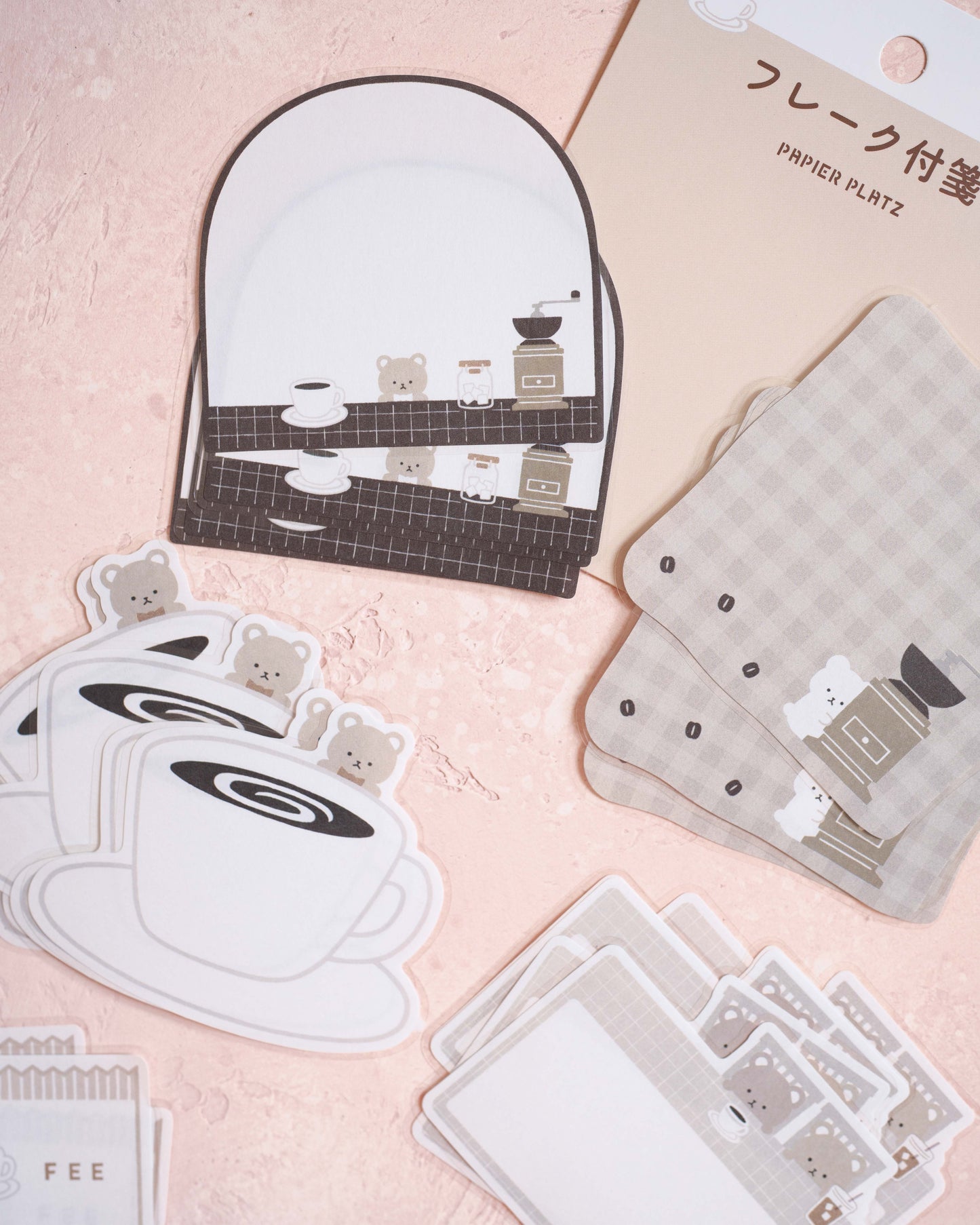 Paper Platz Coffee Bear Flakes Sticky Notes