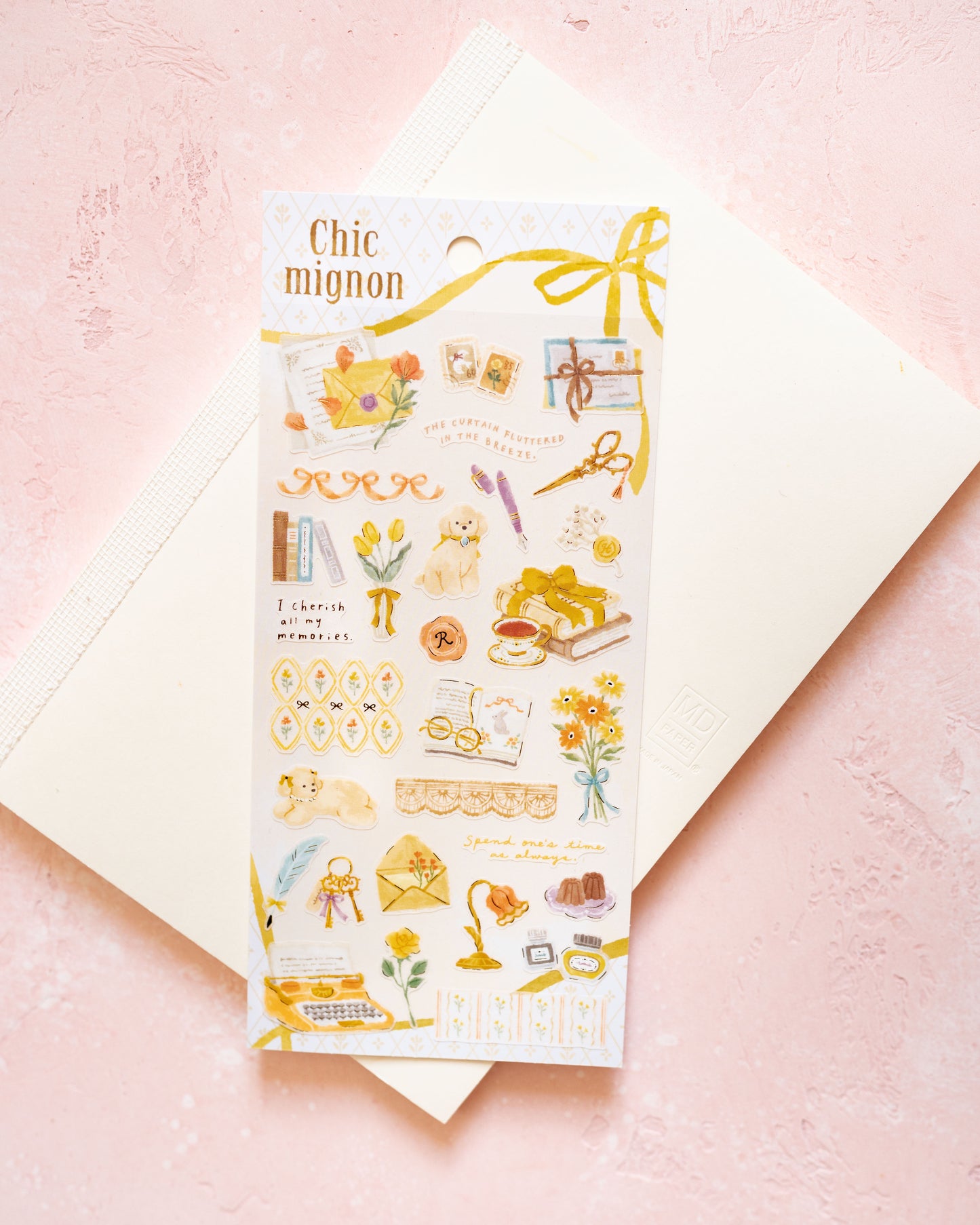 Chic Cute Stationery Yellow Mindwave Stickers