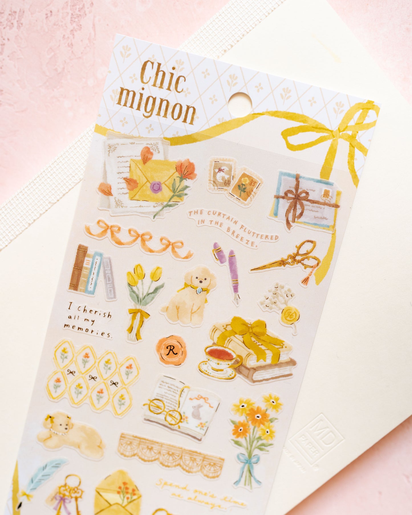 Chic Cute Stationery Yellow Mindwave Stickers