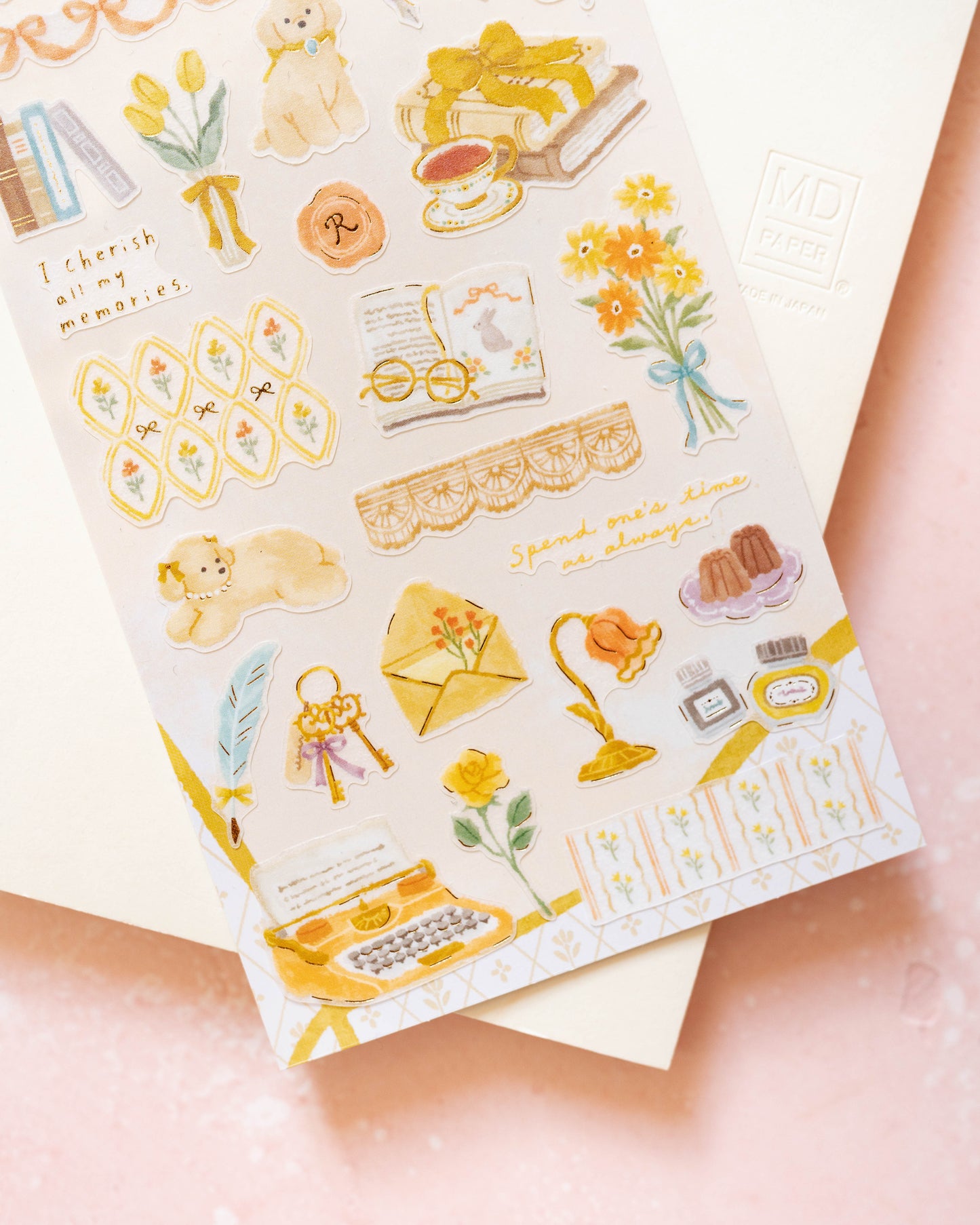 Chic Cute Stationery Yellow Mindwave Stickers