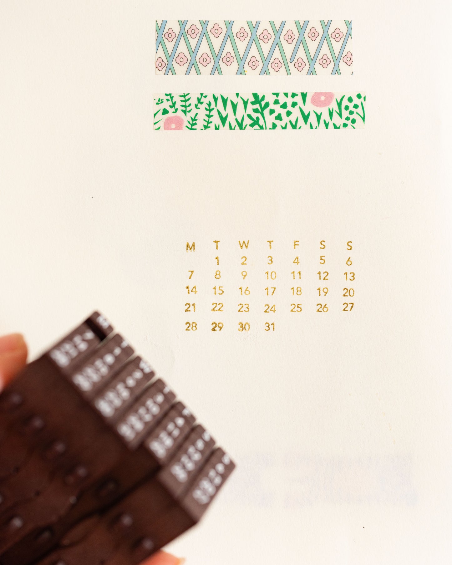 Tampon Calendrier Perpetuel Shachihata English