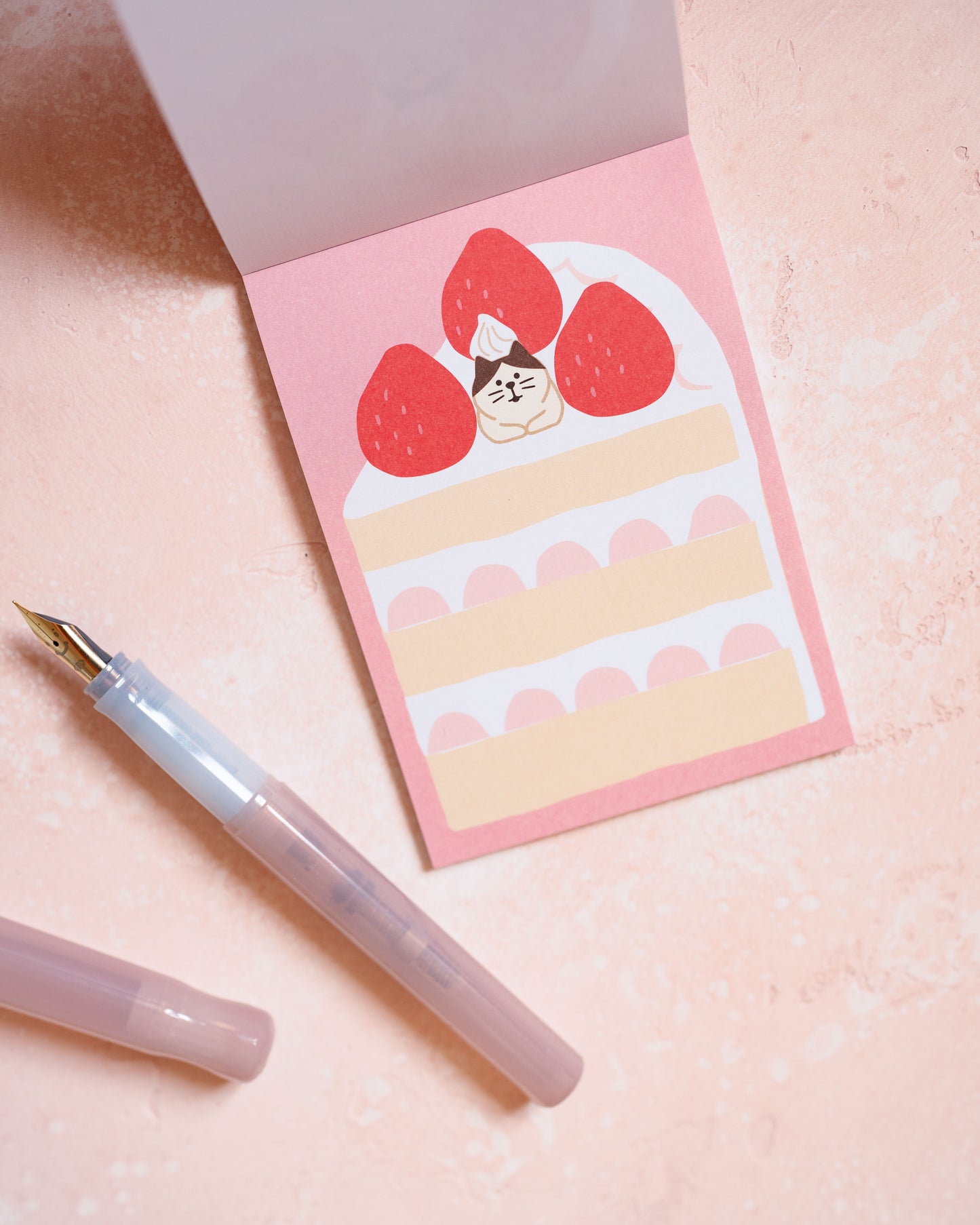 Cats, Pastries, Strawberries Notepad