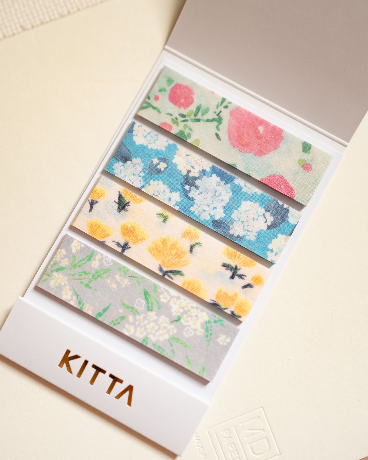 Carnet de Masking Tape Prédécoupé Fleurs Vives KITTA