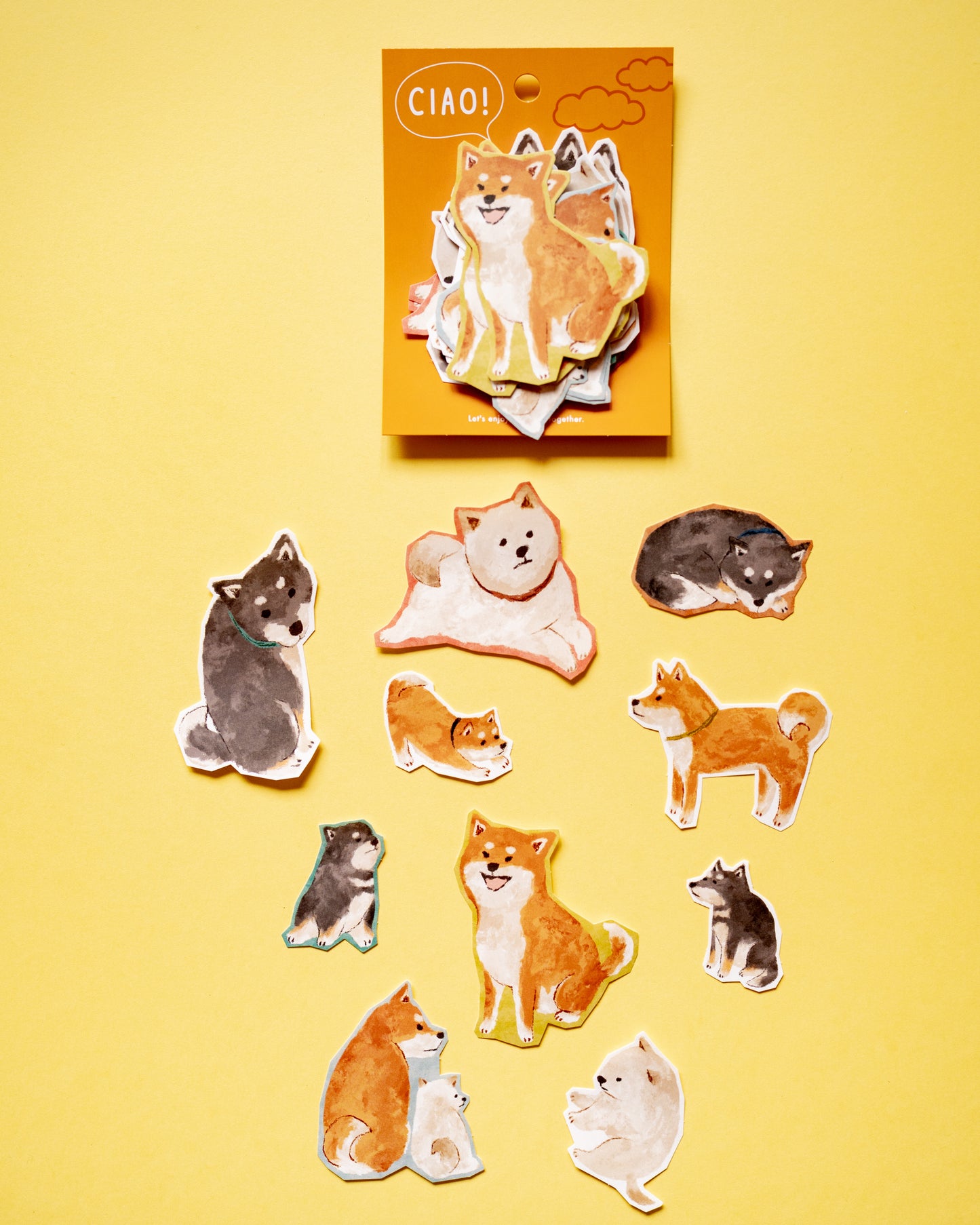 Stickers Chiens Shiba Ciao
