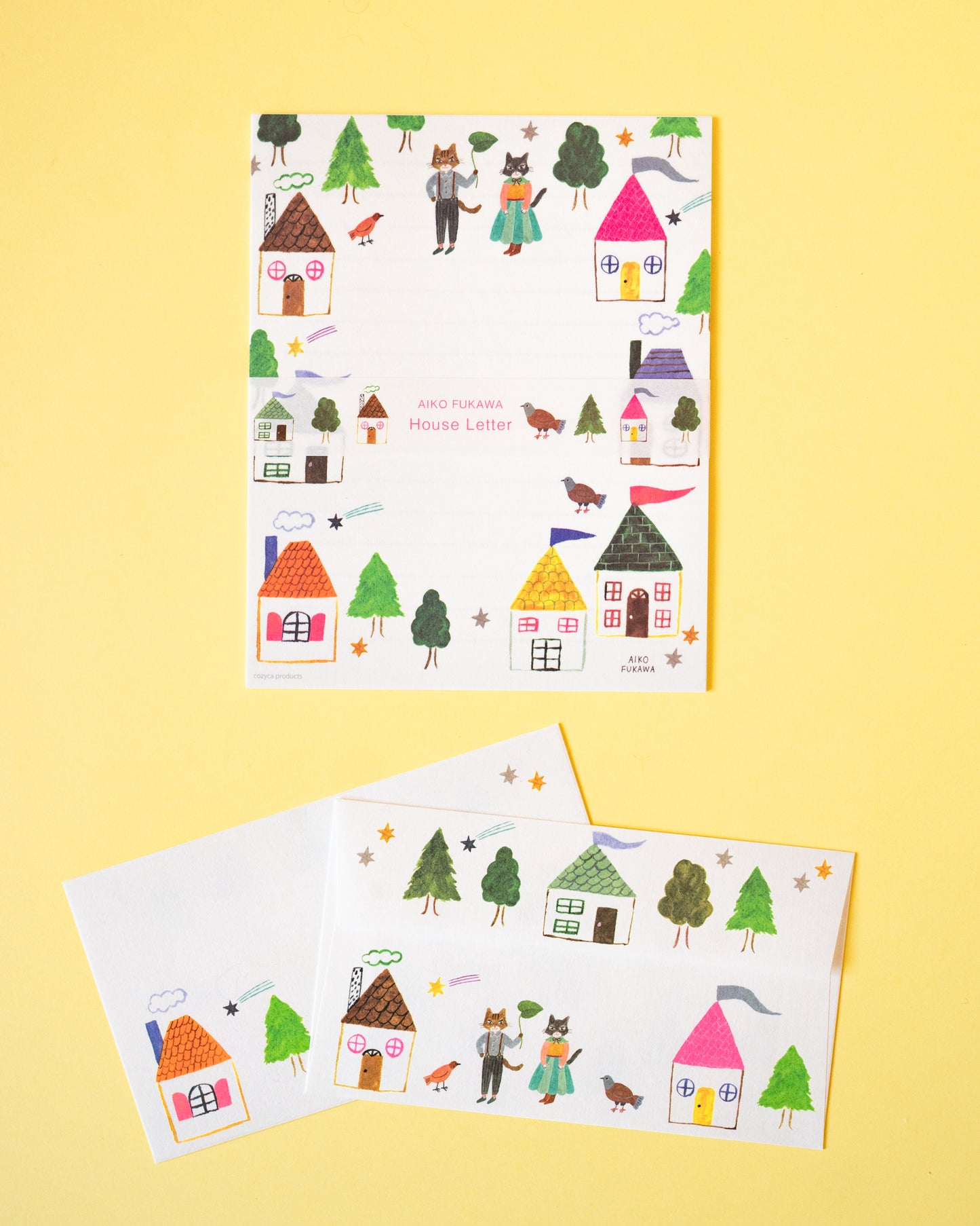 Set de Papier à Lettres Chat Maison Aiko Fukawa