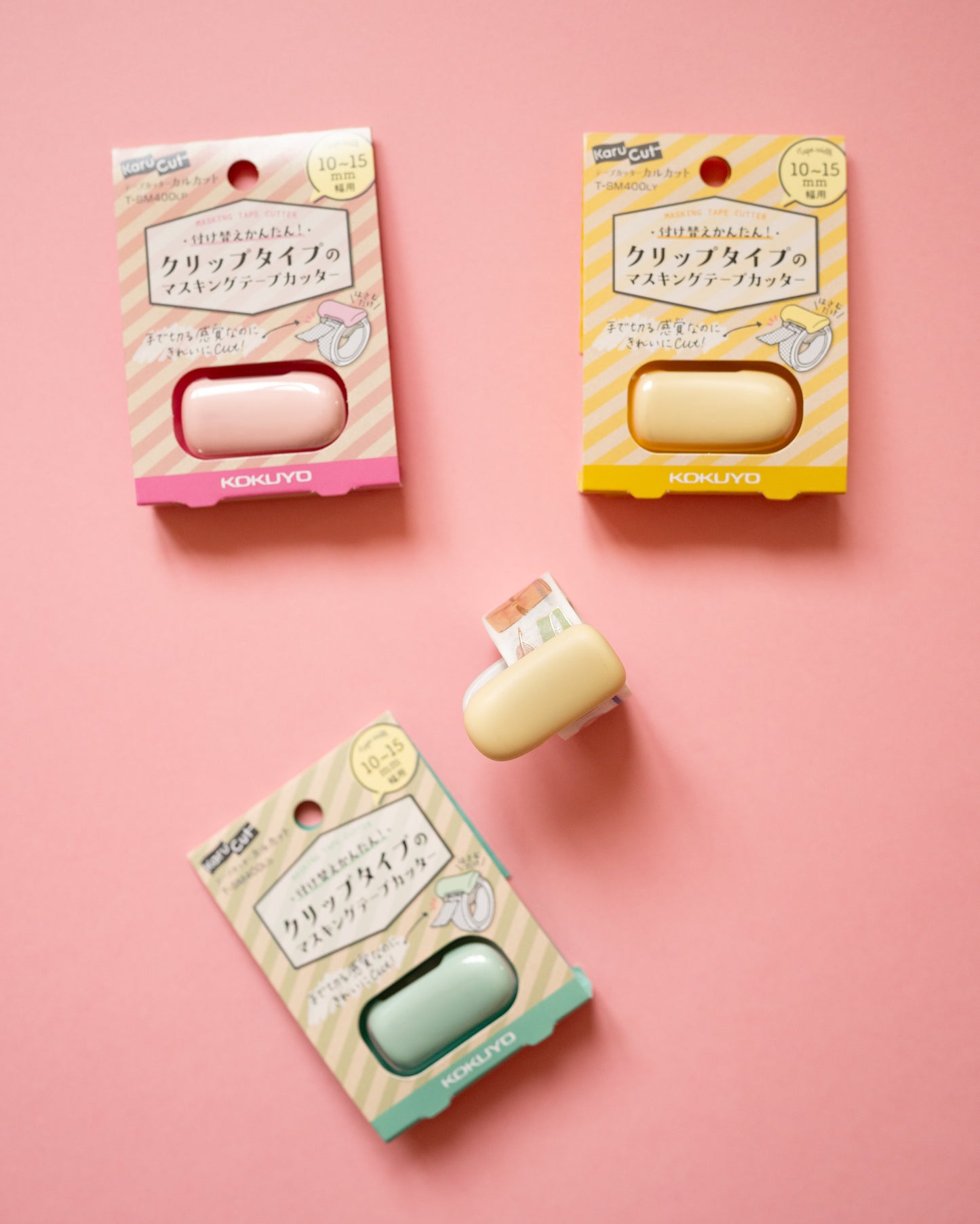 Cutter à Masking Tape Kokuyo Karu Cut Clip (3 coloris)