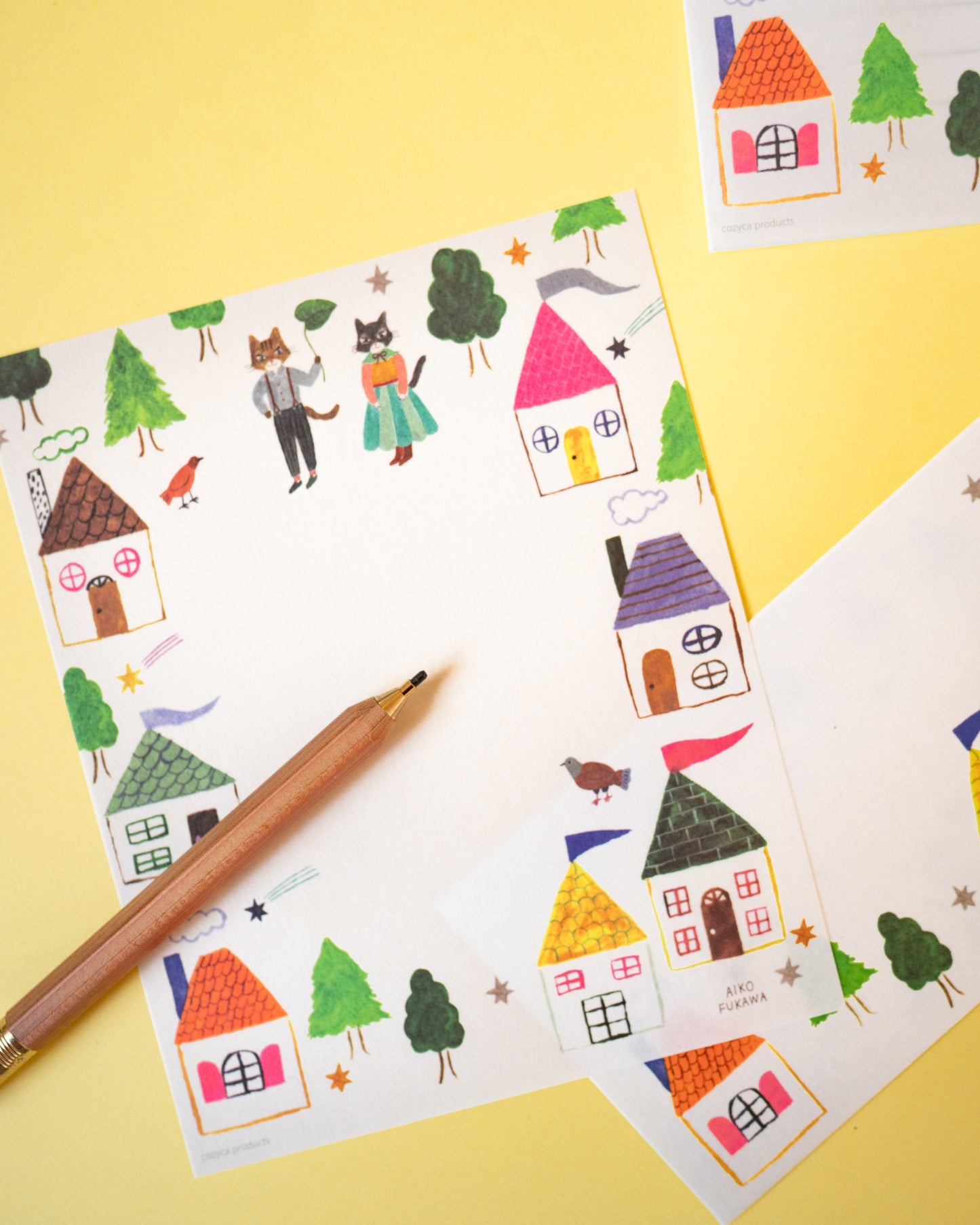Set de Papier à Lettres Chat Maison Aiko Fukawa