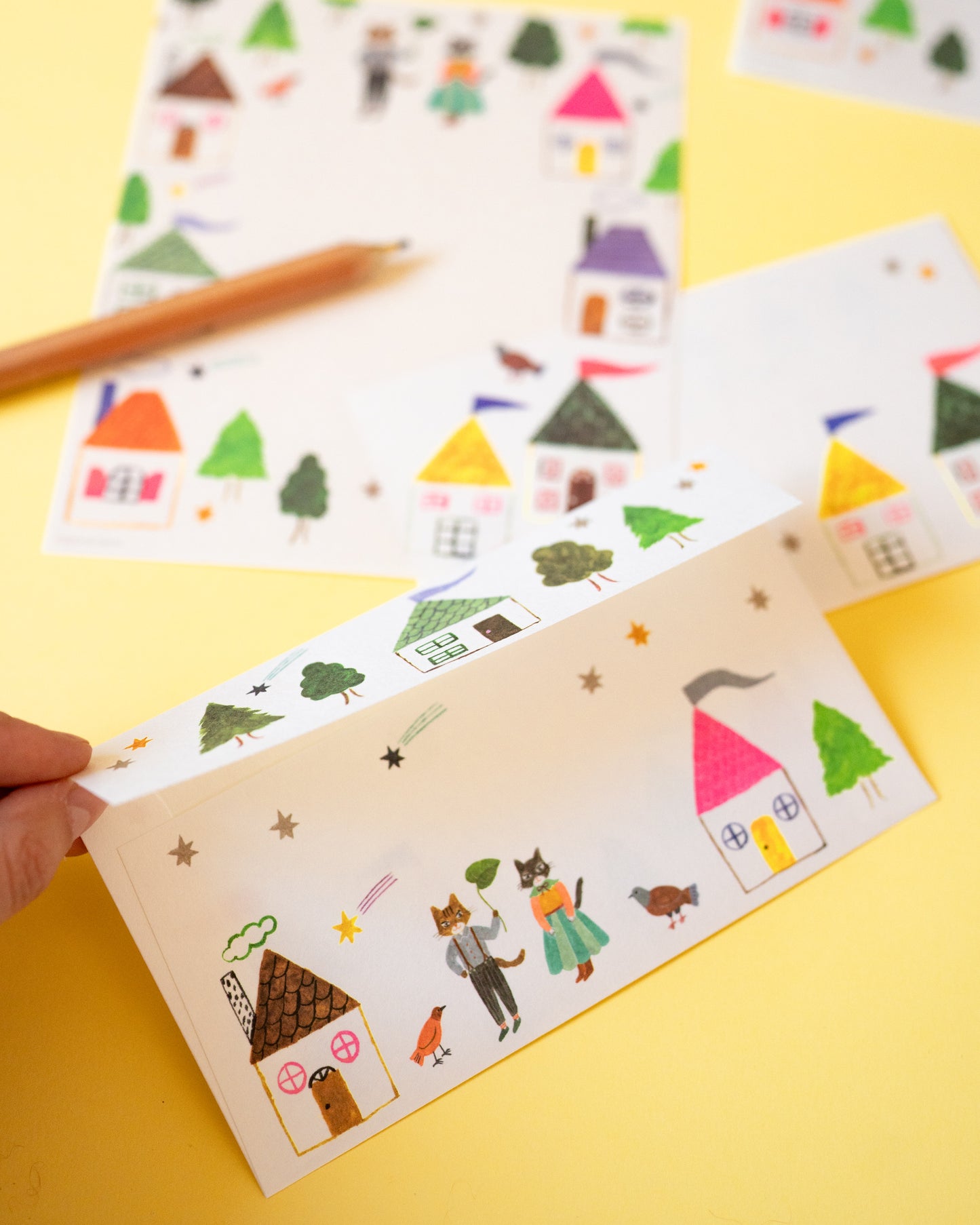 Set de Papier à Lettres Chat Maison Aiko Fukawa