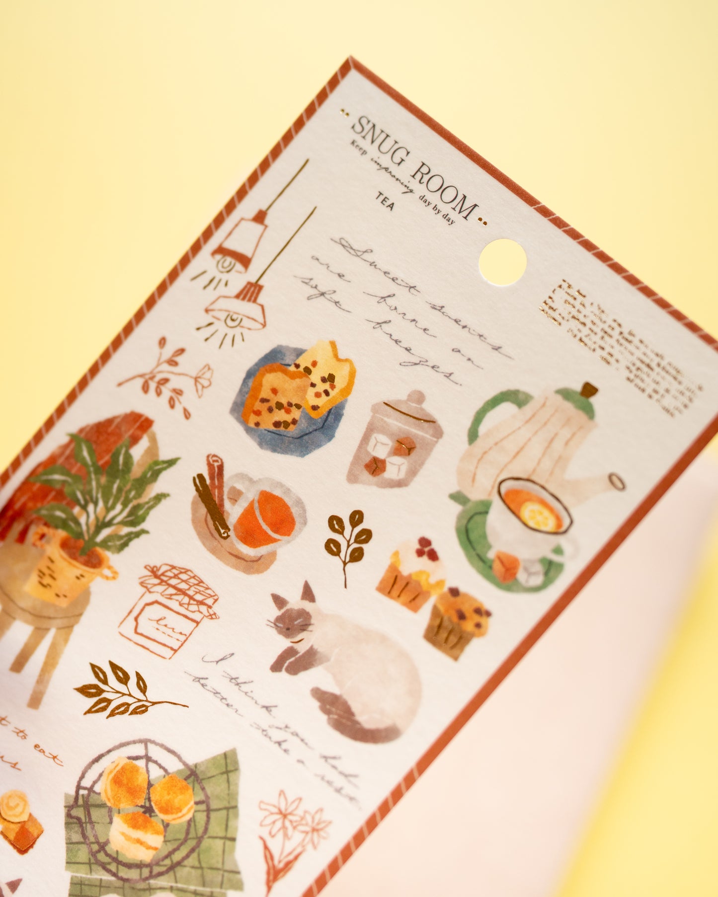 Stickers Chat et Thé Snug Room
