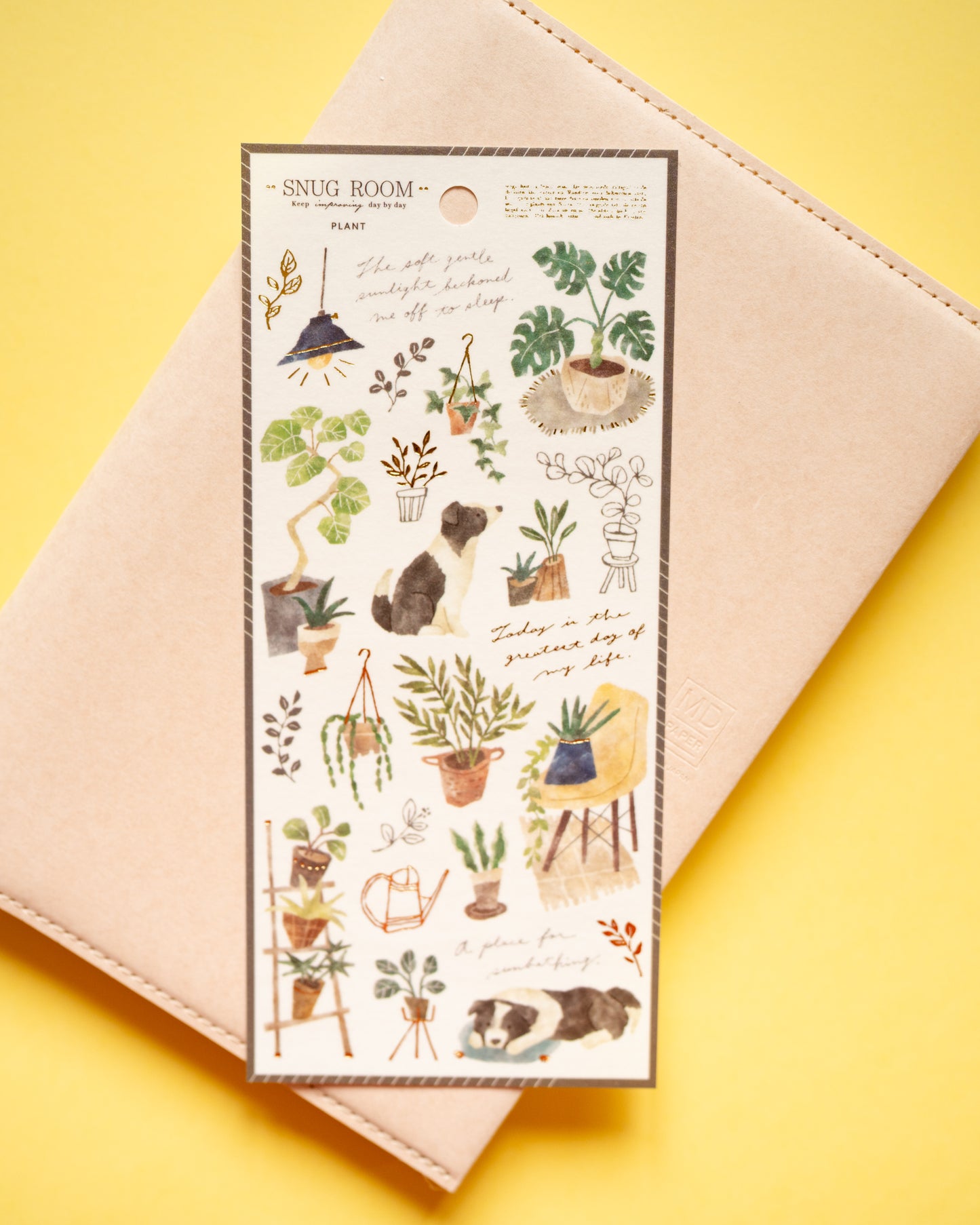 Stickers Chien et Plantes Snug Room