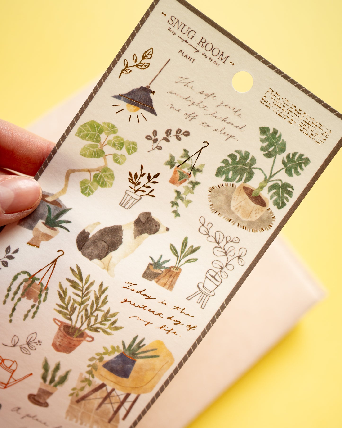 Stickers Chien et Plantes Snug Room