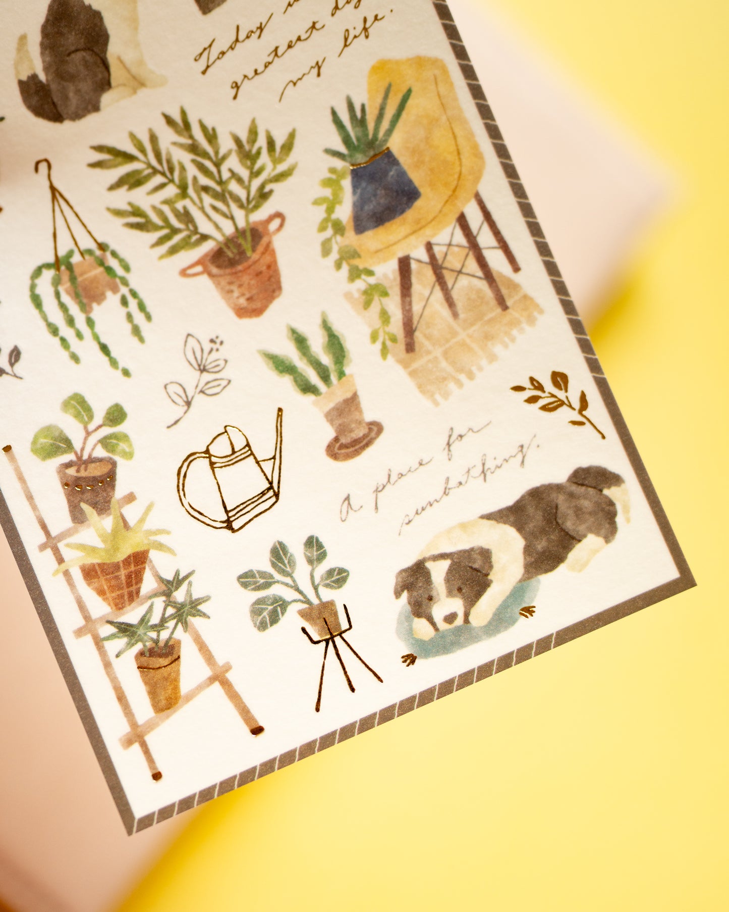 Stickers Chien et Plantes Snug Room