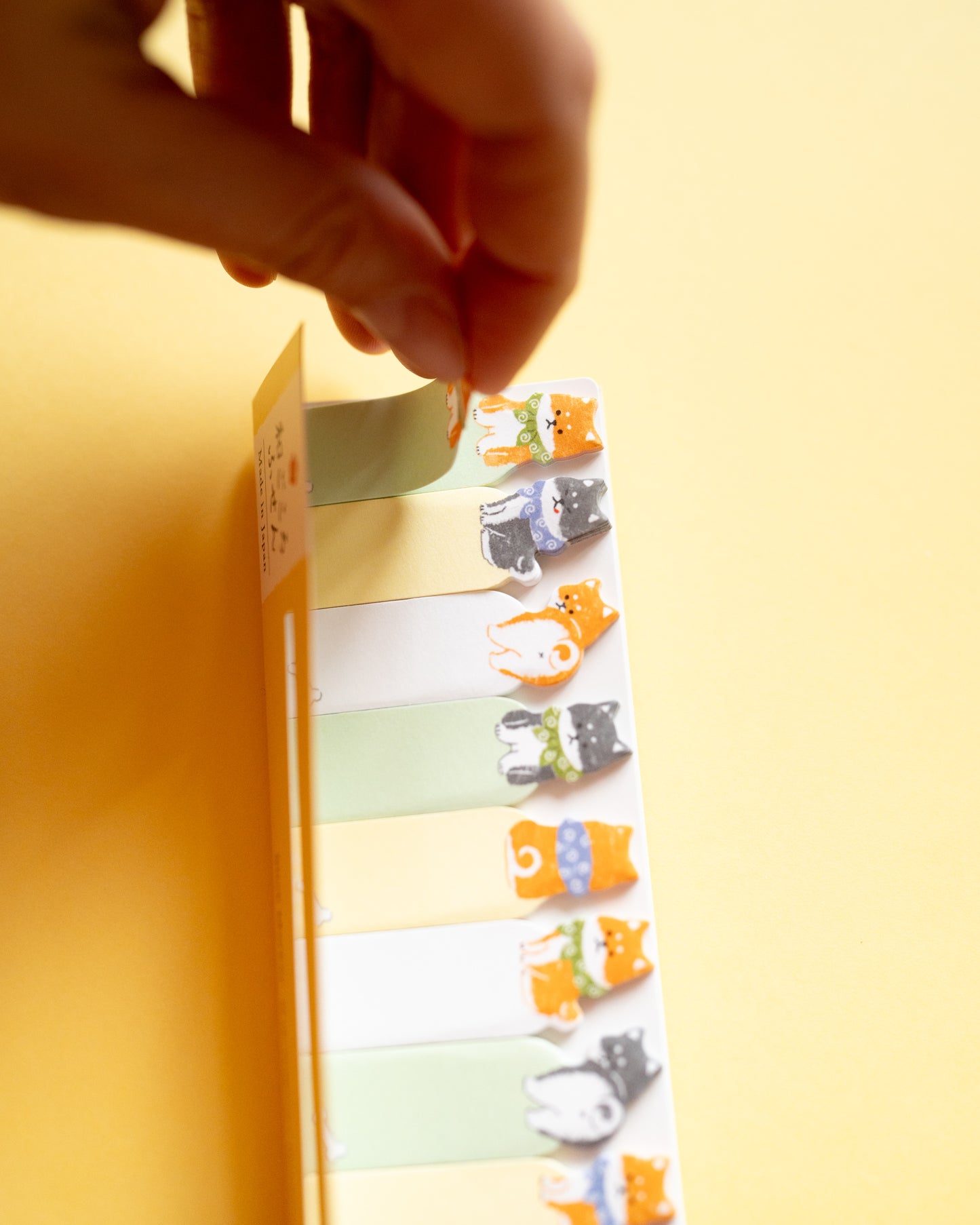 Bloc-notes Autocollants Marque-Pages Chien Shiba Stick Marker