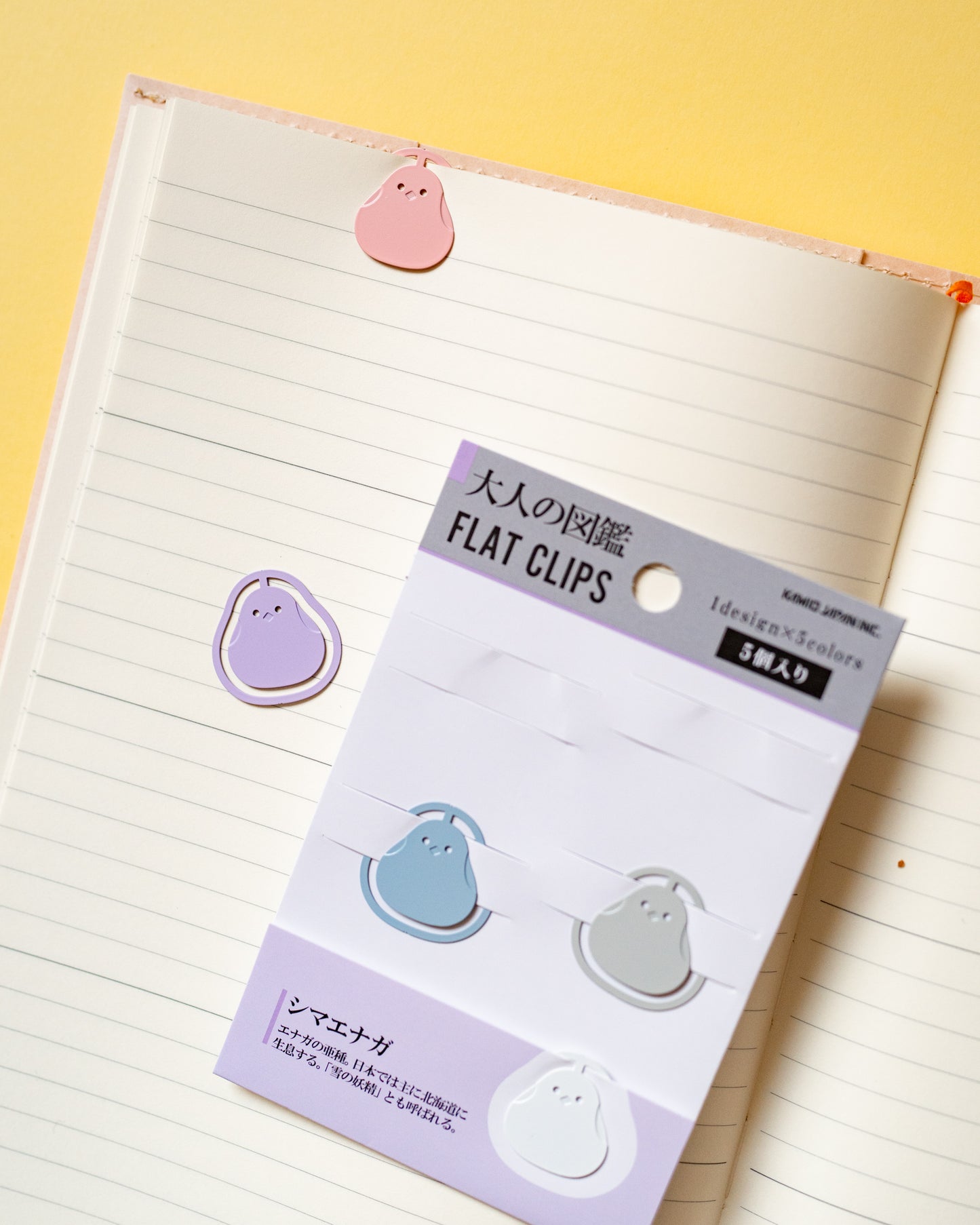 Shimaenaga Birds Flat Bookmark Clips