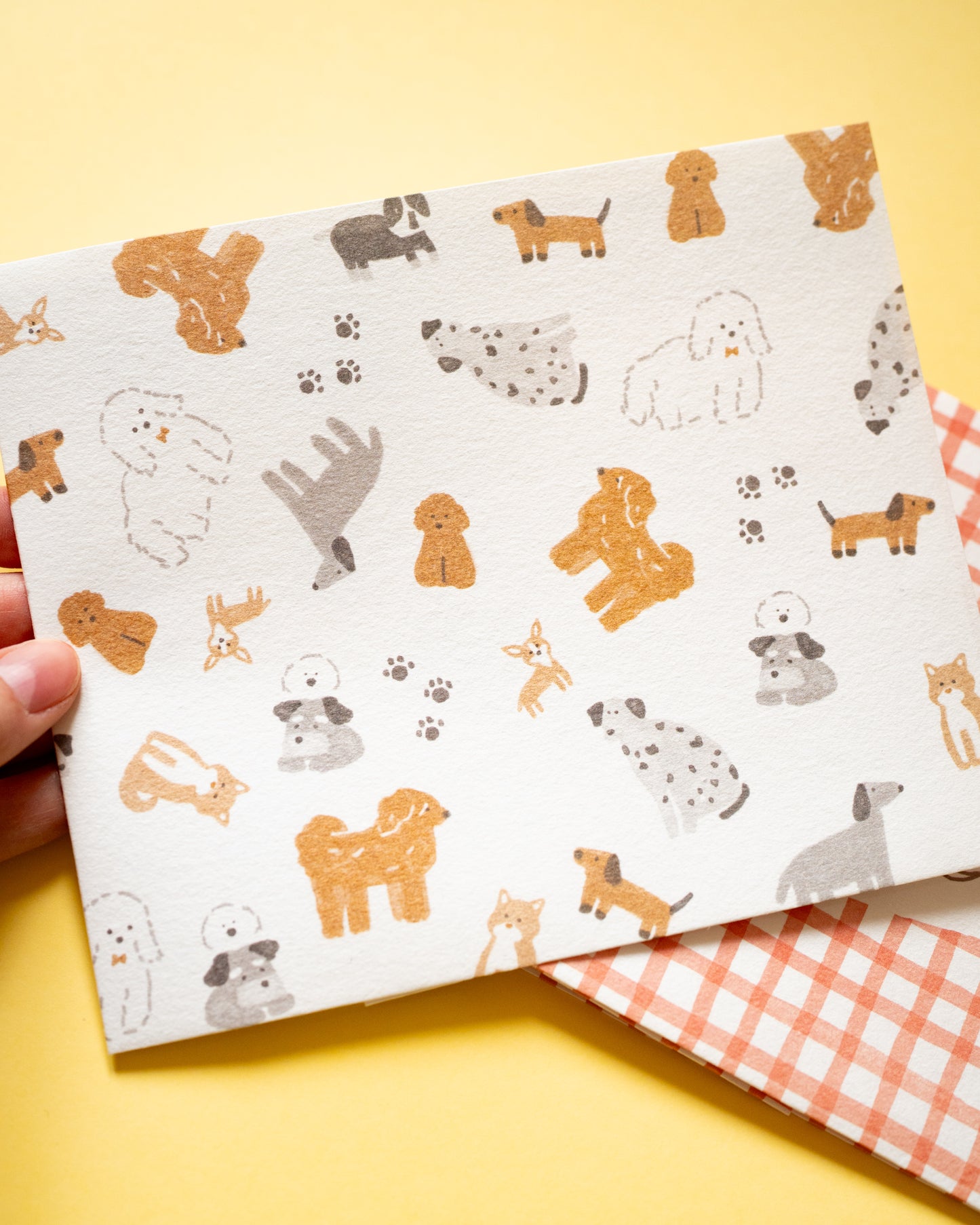 Washi Paper Cover for Books and Notebooks Dogs