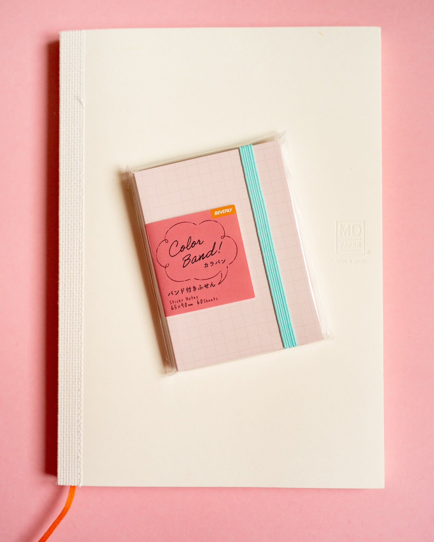 Carnet de notes autocollantes Color Band Corail