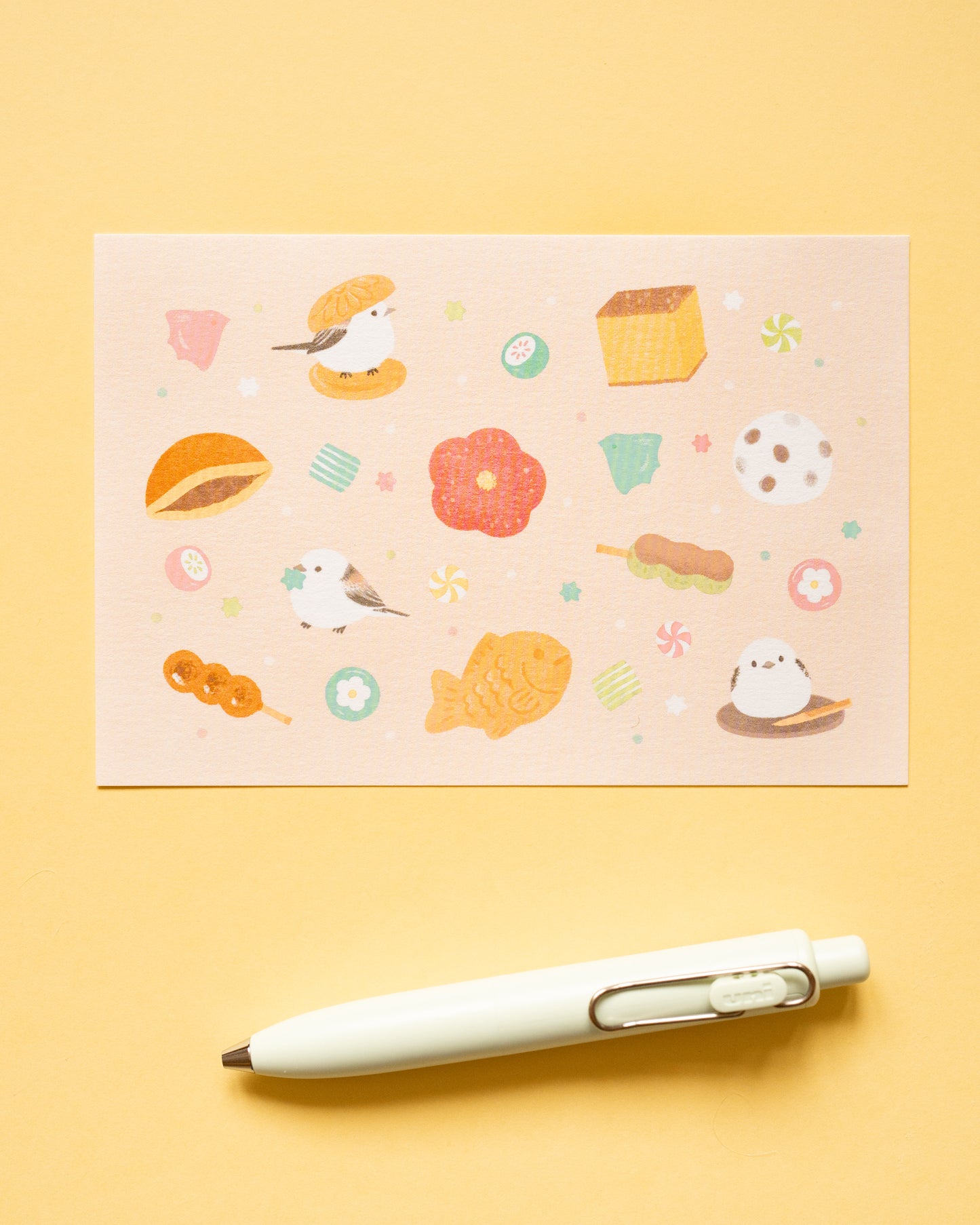 Carte Oiseaux et Desserts Japonais