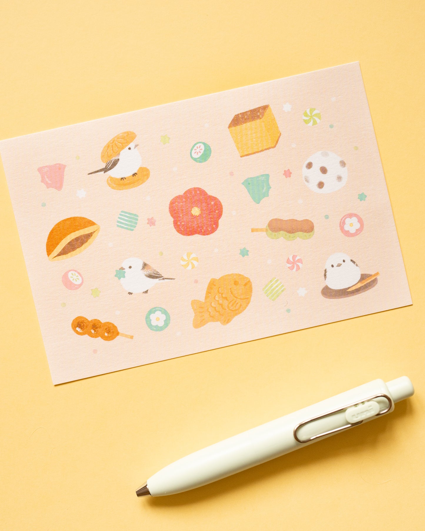 Carte Oiseaux et Desserts Japonais
